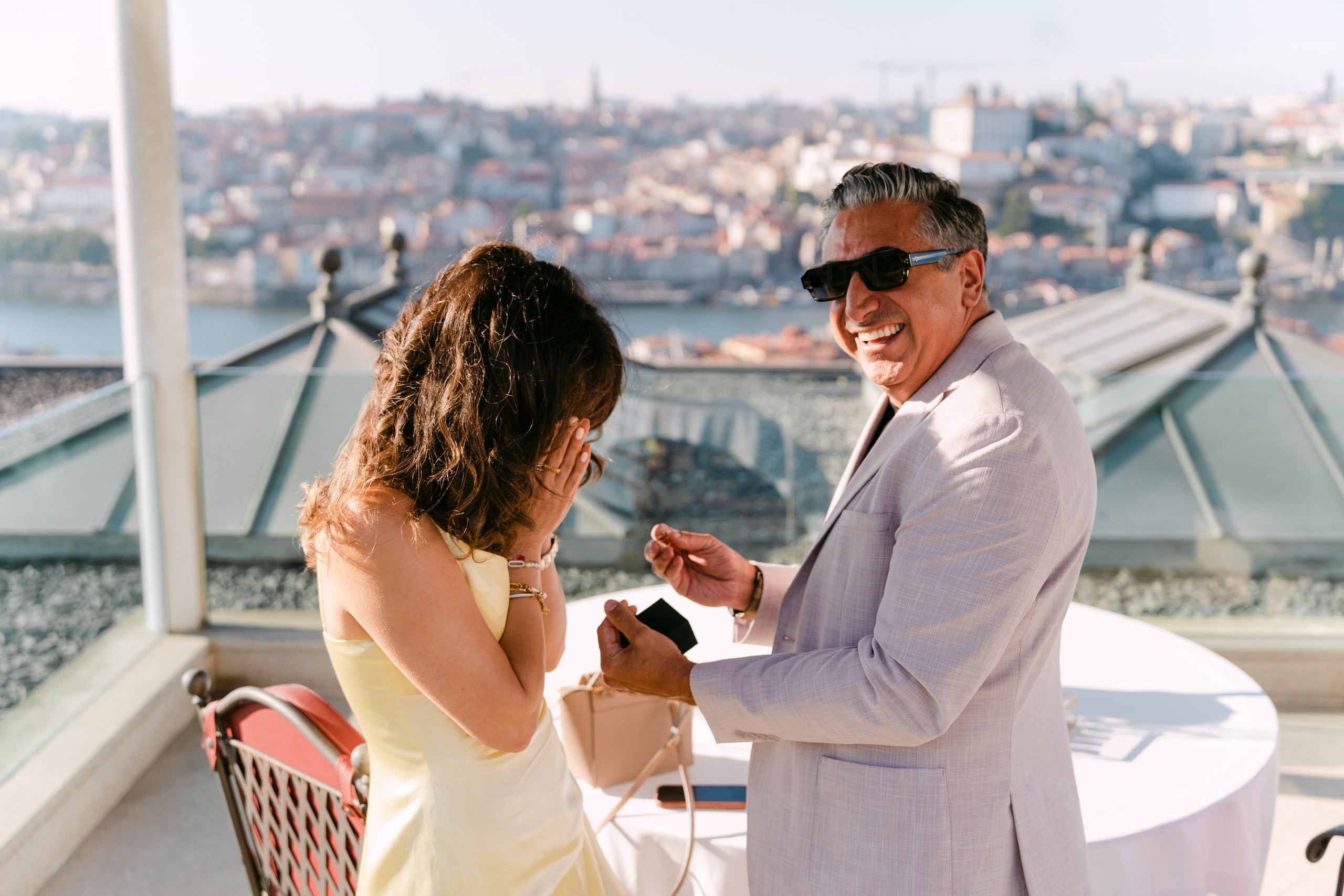 Wedding Proposal at Yeatman Hotel. Wedding and couple photographer in Porto