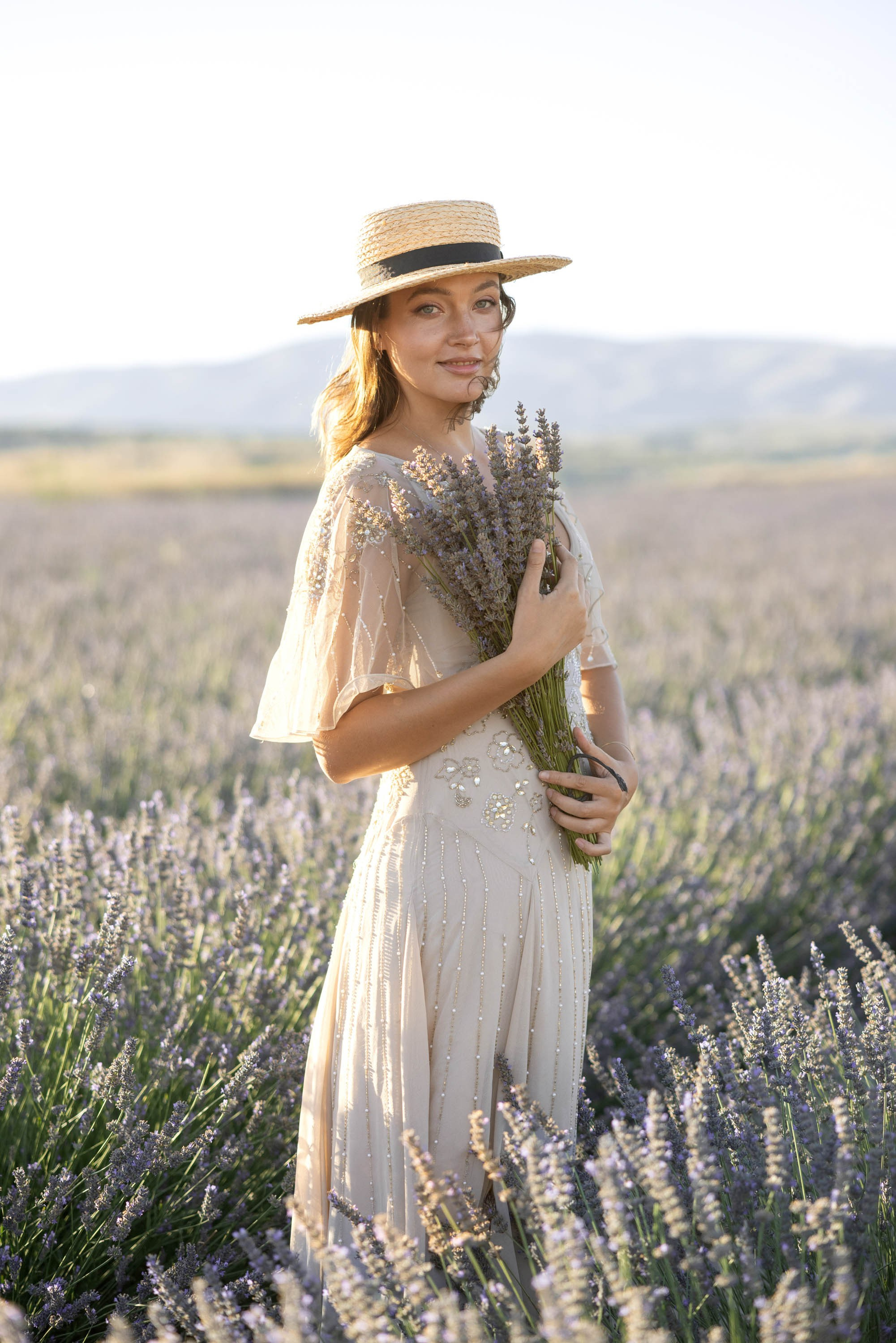 Photo session in lavender field. Julia Ganch I Fashion Wedding Photography I Cappadocia Turkey