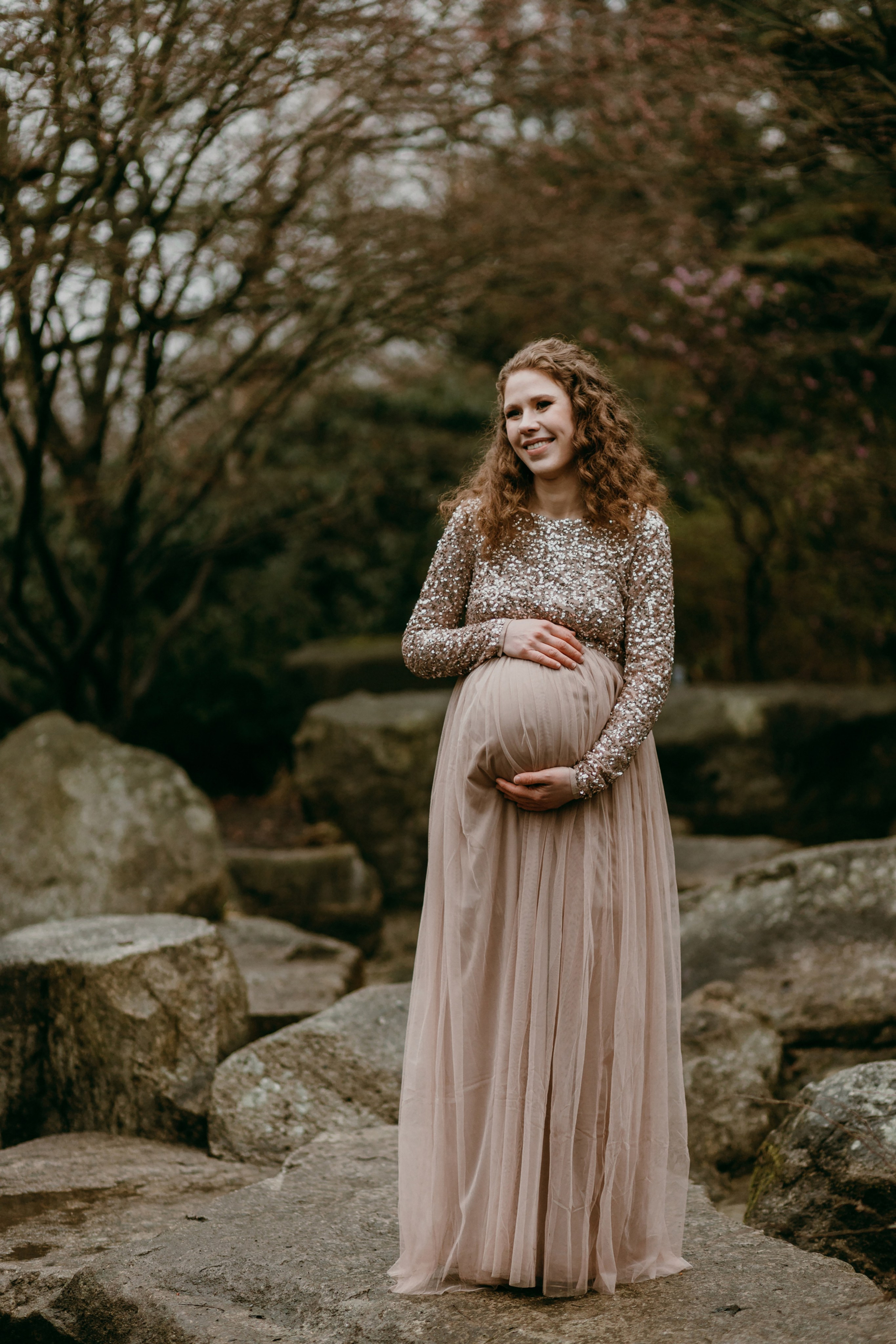 Babybauch-Fotoshooting in Planten un Blomen in Hamburg. Maria Chistyakovа — Fotografin in Karlsruhe, Baden-Baden und Umgebung