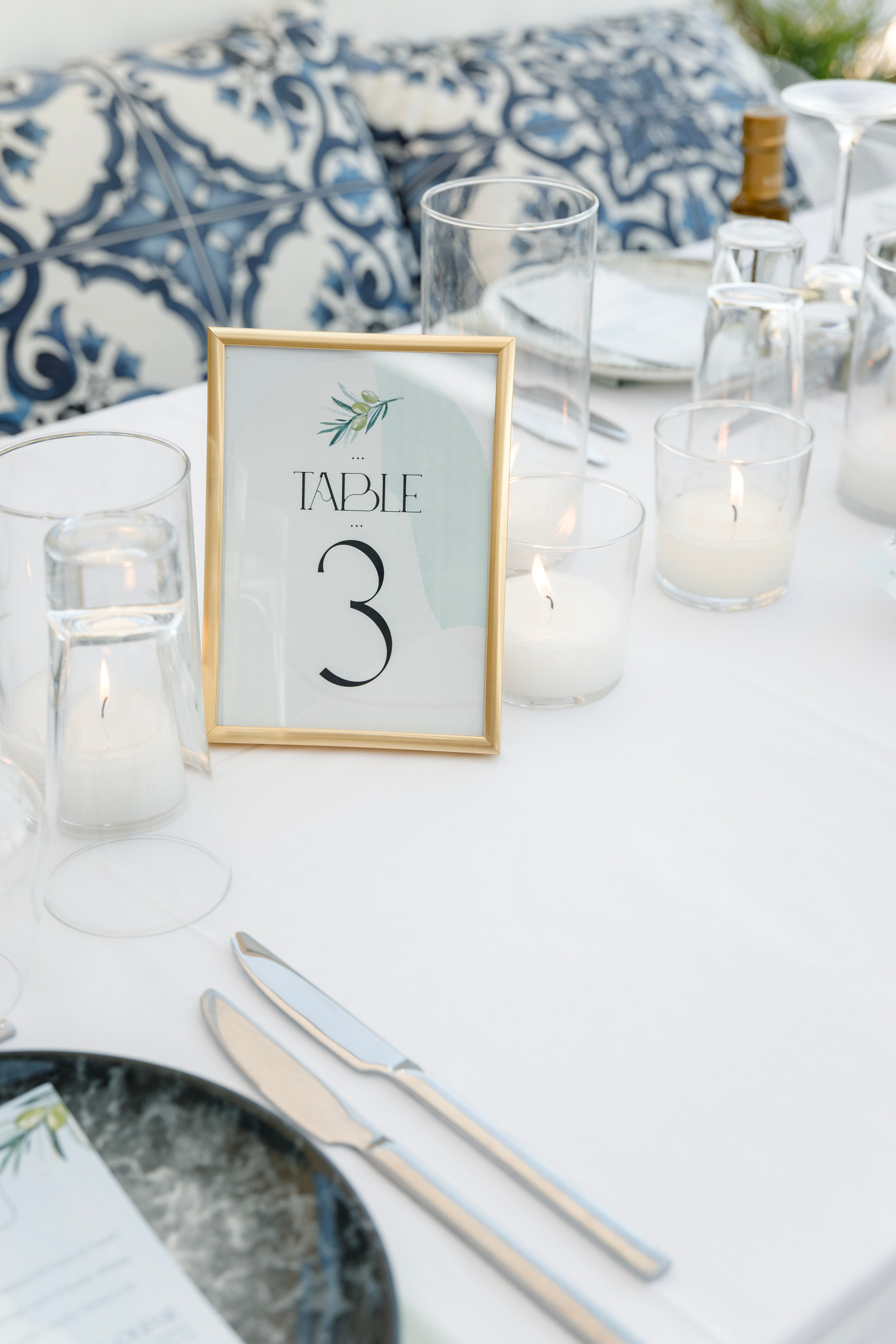 Table decoration in a Restaurant Naya, Faliraki Rhodes Greece