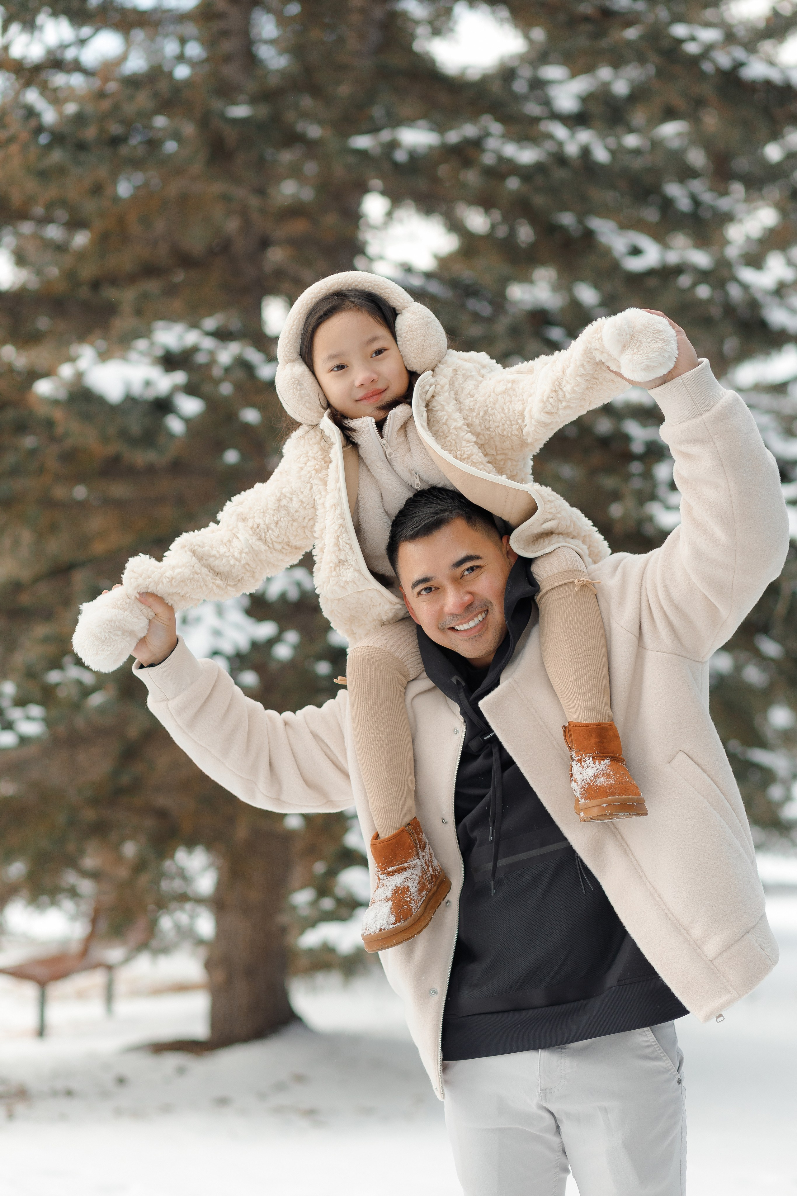 Family winter story. Home