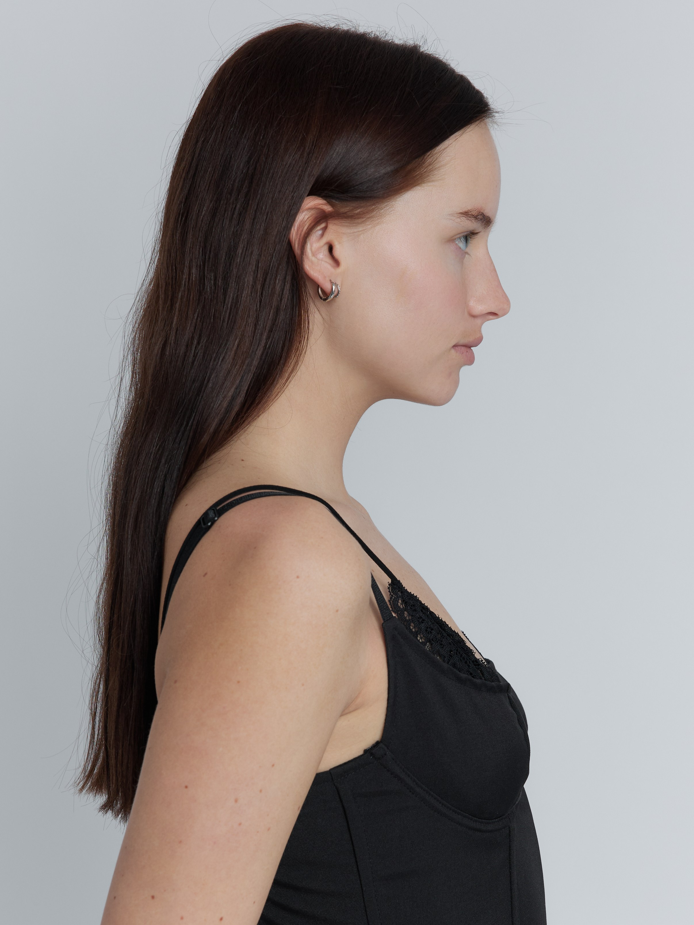 Profile view of female model for agency digitals in South Jordan, Utah