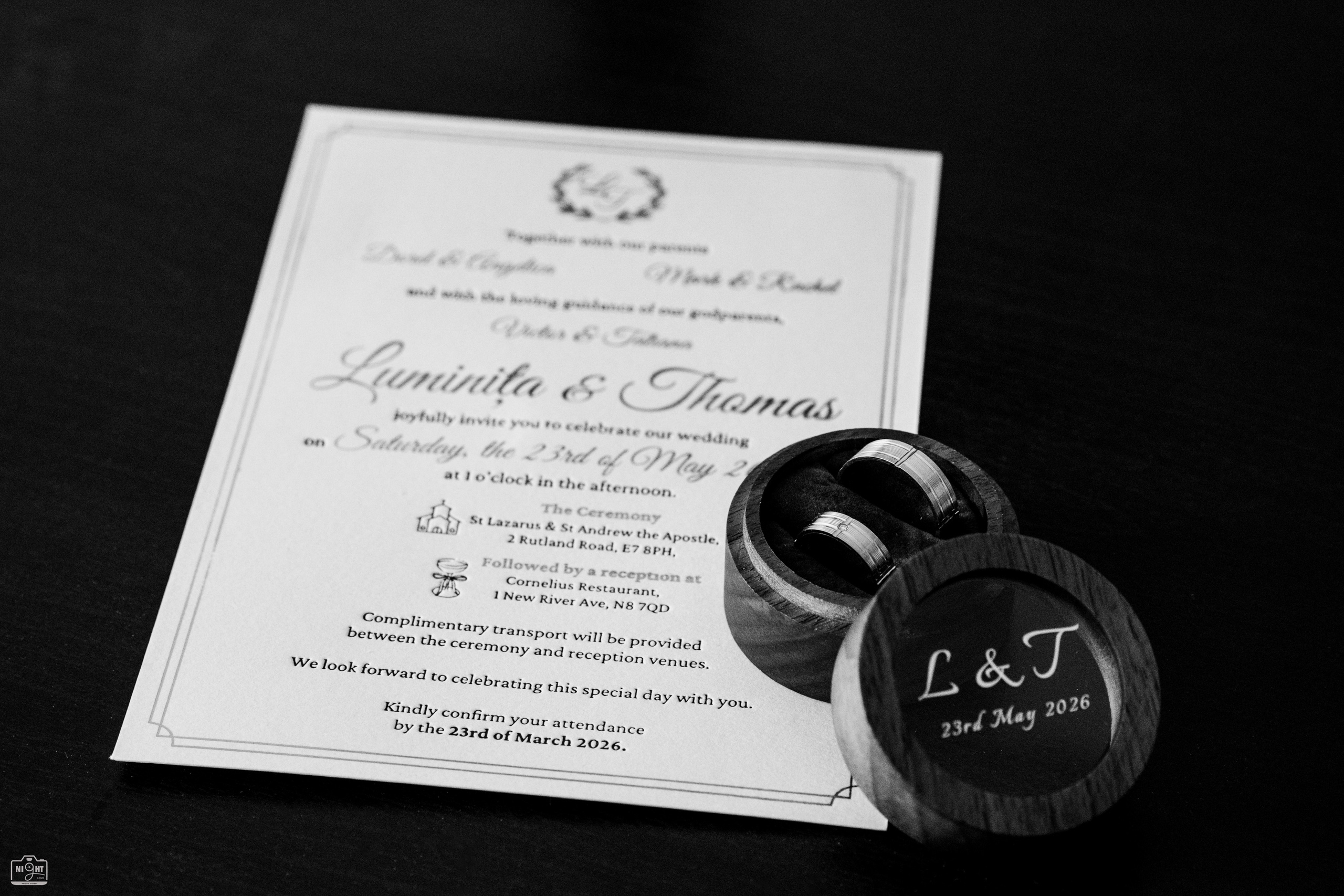 THOMAS & LUMINITA. WEDDING PHOTO & VIDEO LONDON, UK — NIGHT LENS