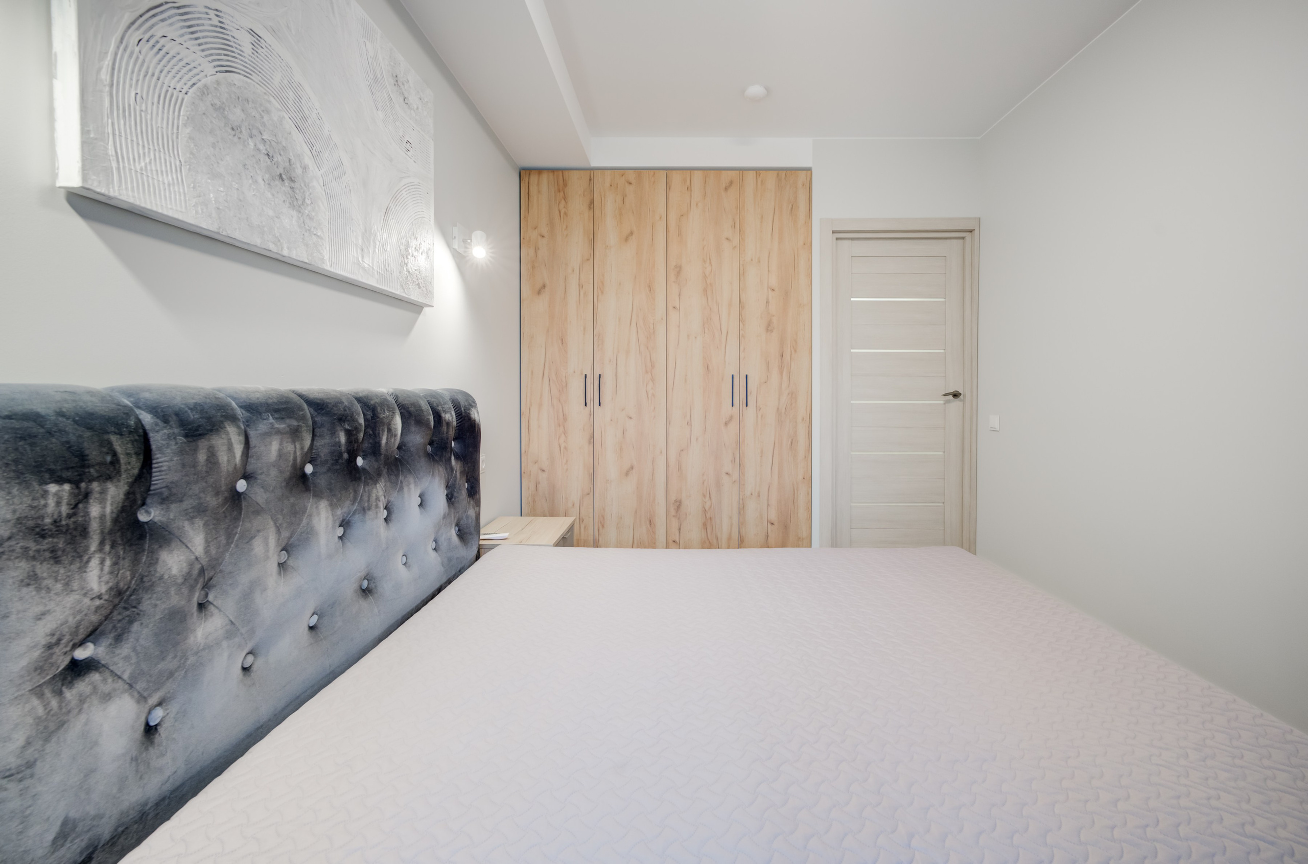 2-jų kambarių buto miegamasis. Nuotrauka. Fotografė - sapiegafoto.lt