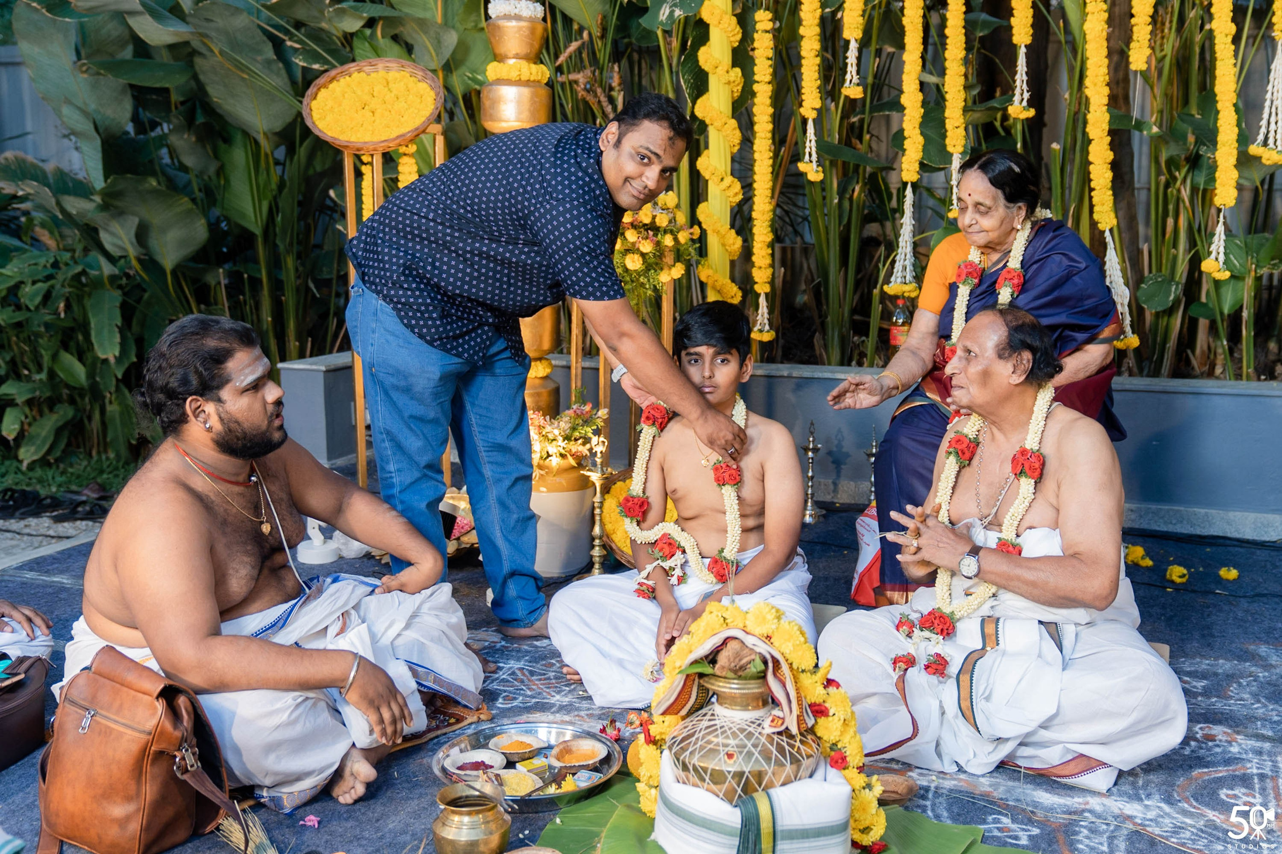 SANJAY AND SAKETH UPANAYANA. 50mm STUDIOS