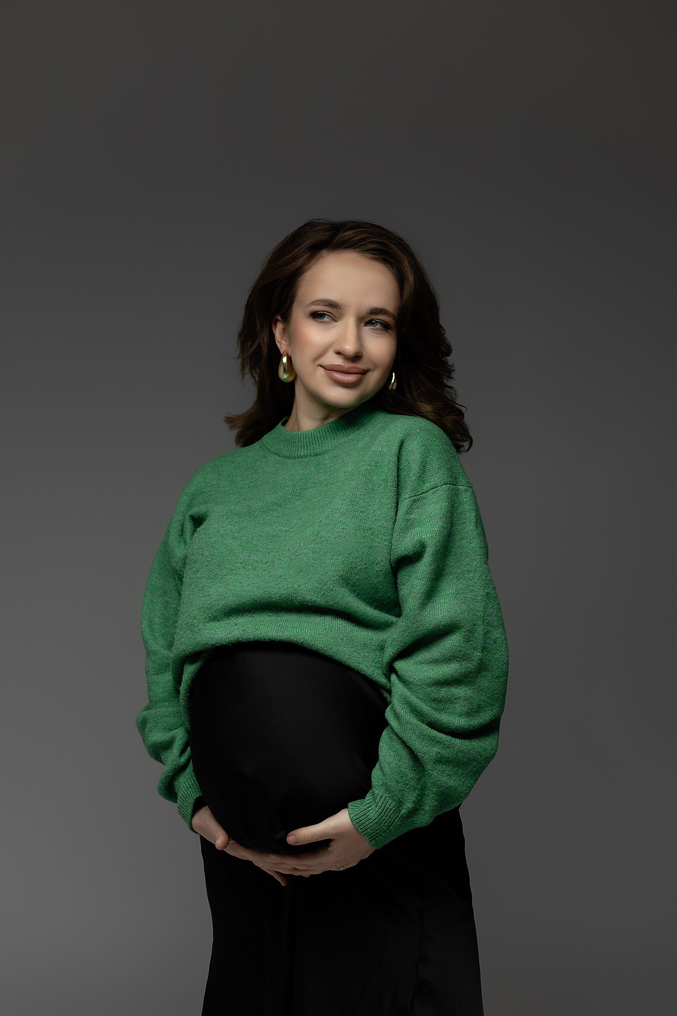 Babybauchshooting im Studio. Fotografin Heidenheim / Newborn, Babybauch & Familie - Nadine Schmalz