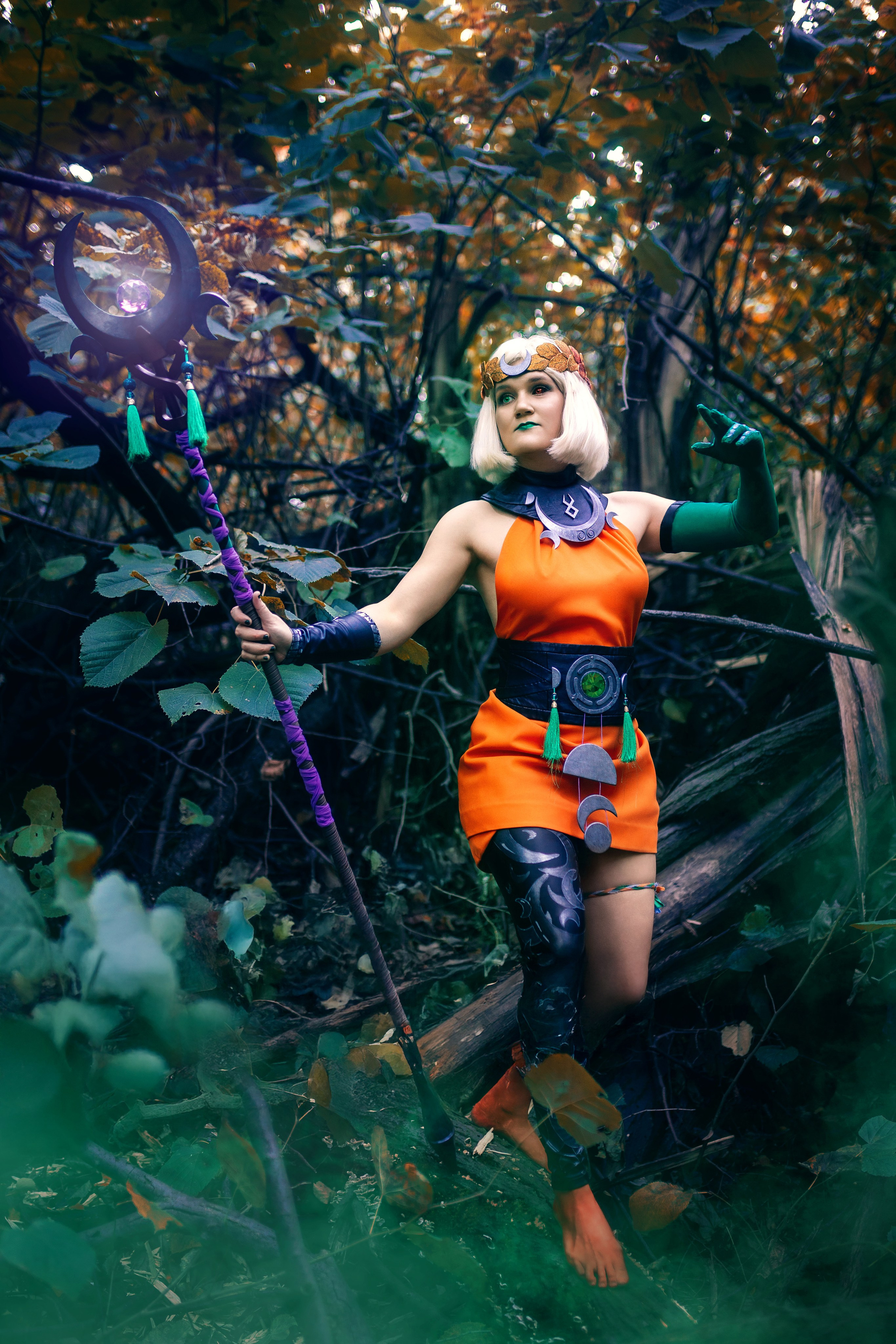 Fantasy cosplay portrait with dramatic studio lighting. Dark aesthetic cosplay photoshoot in Belgrade. Creative fantasy character photography in Serbia