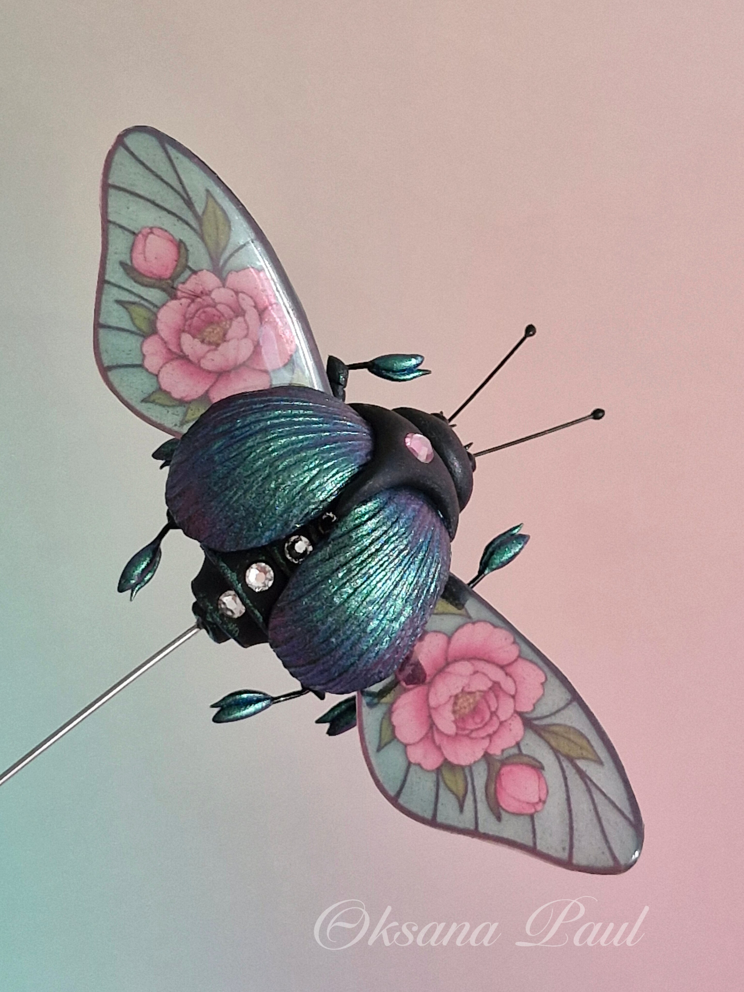 Броши-жуки / Insekten-Broschen ➜. Oksana Paul-Gardinen-Design Oksana Paul ✧ Art of Gardinen & Textile Design ✧ Polymer Clay Art & Handmade Creatures