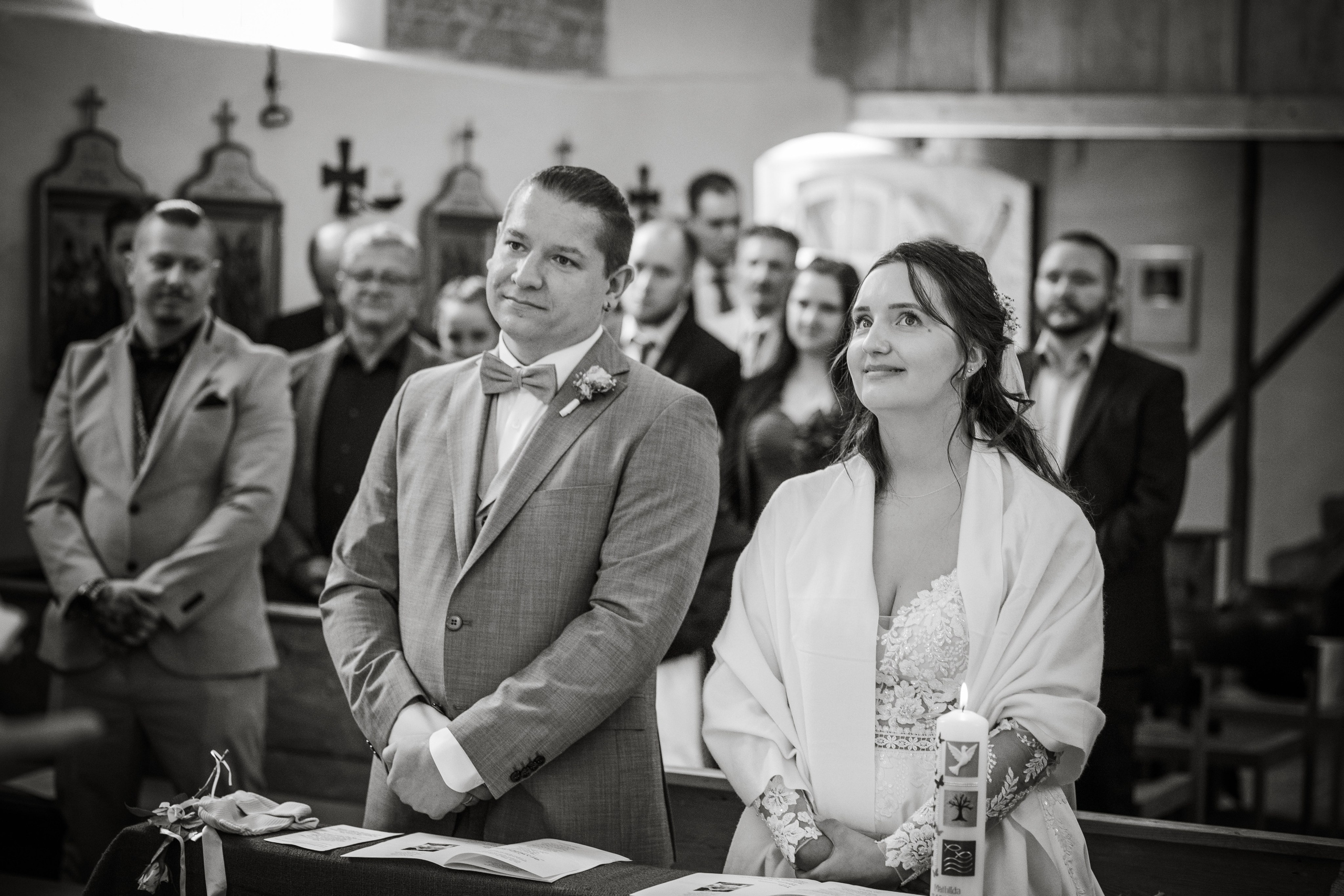 Trauung und Taufe: Heilig-Kreuz-Kirche. Hochzeitsfotograf München Taufe Familienfotograf Tanja Mauke