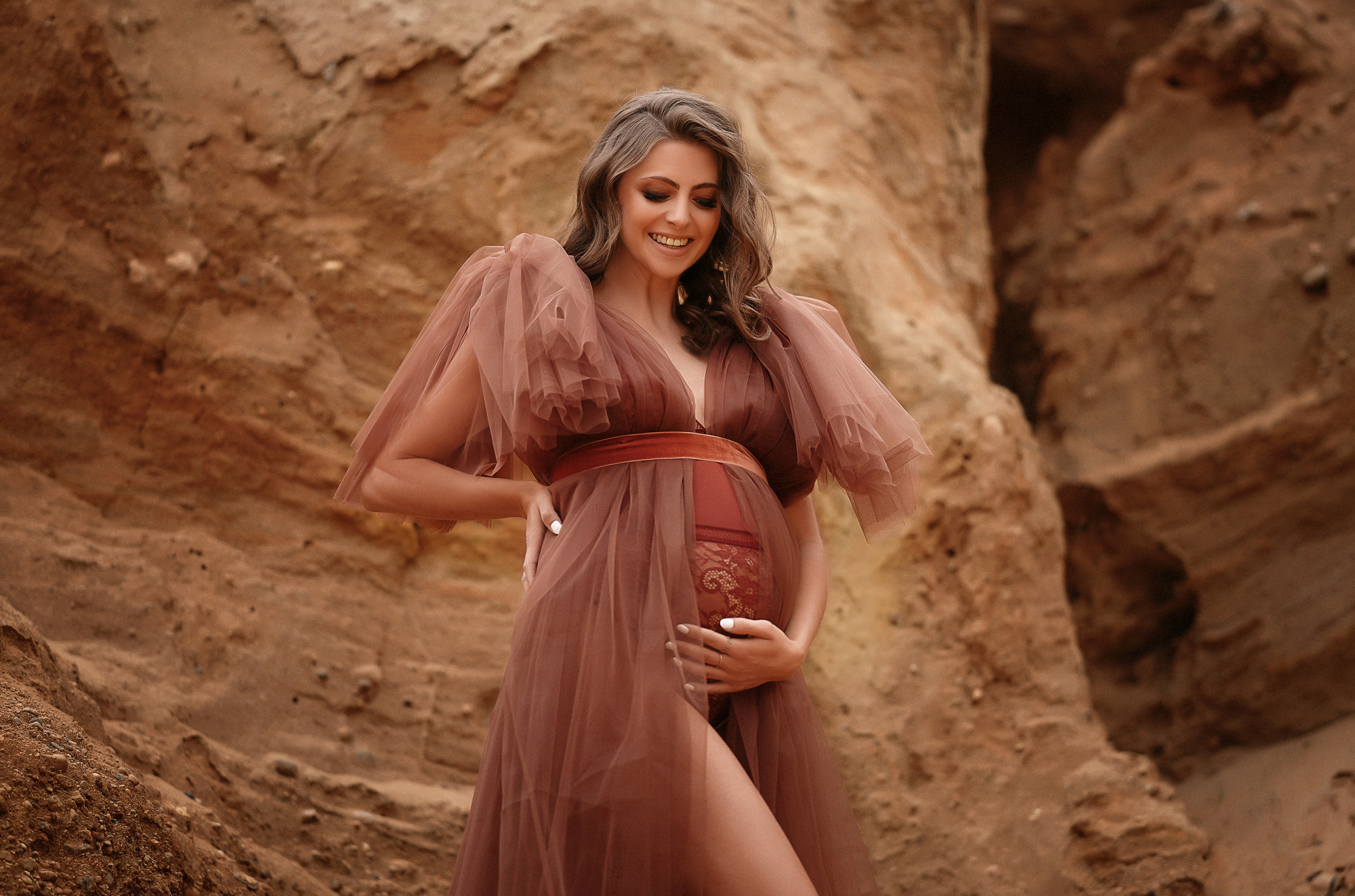 Babybauch Outdoor. Nadine Brecht