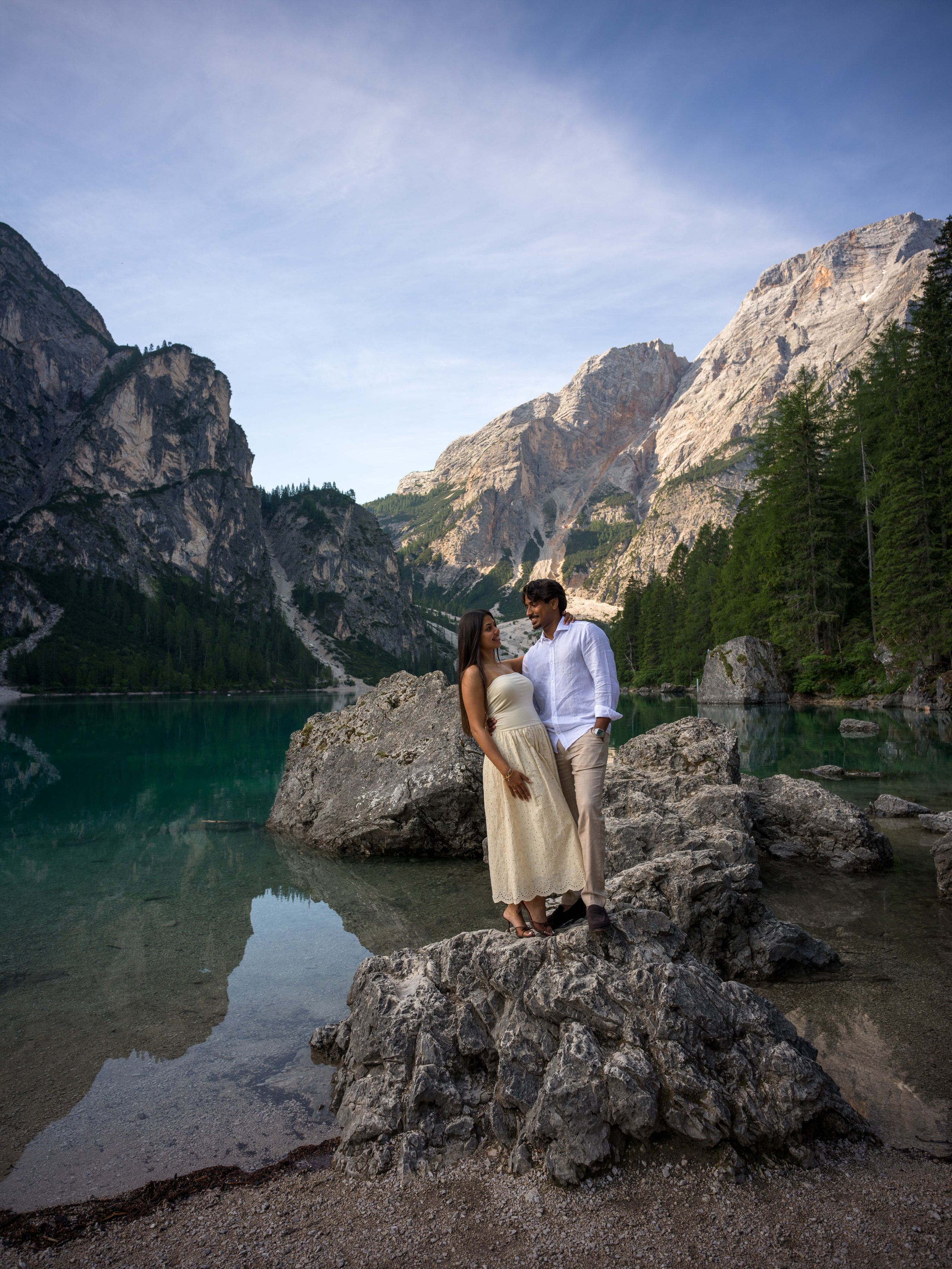 Proposal, Lake Braies, the Dolomites