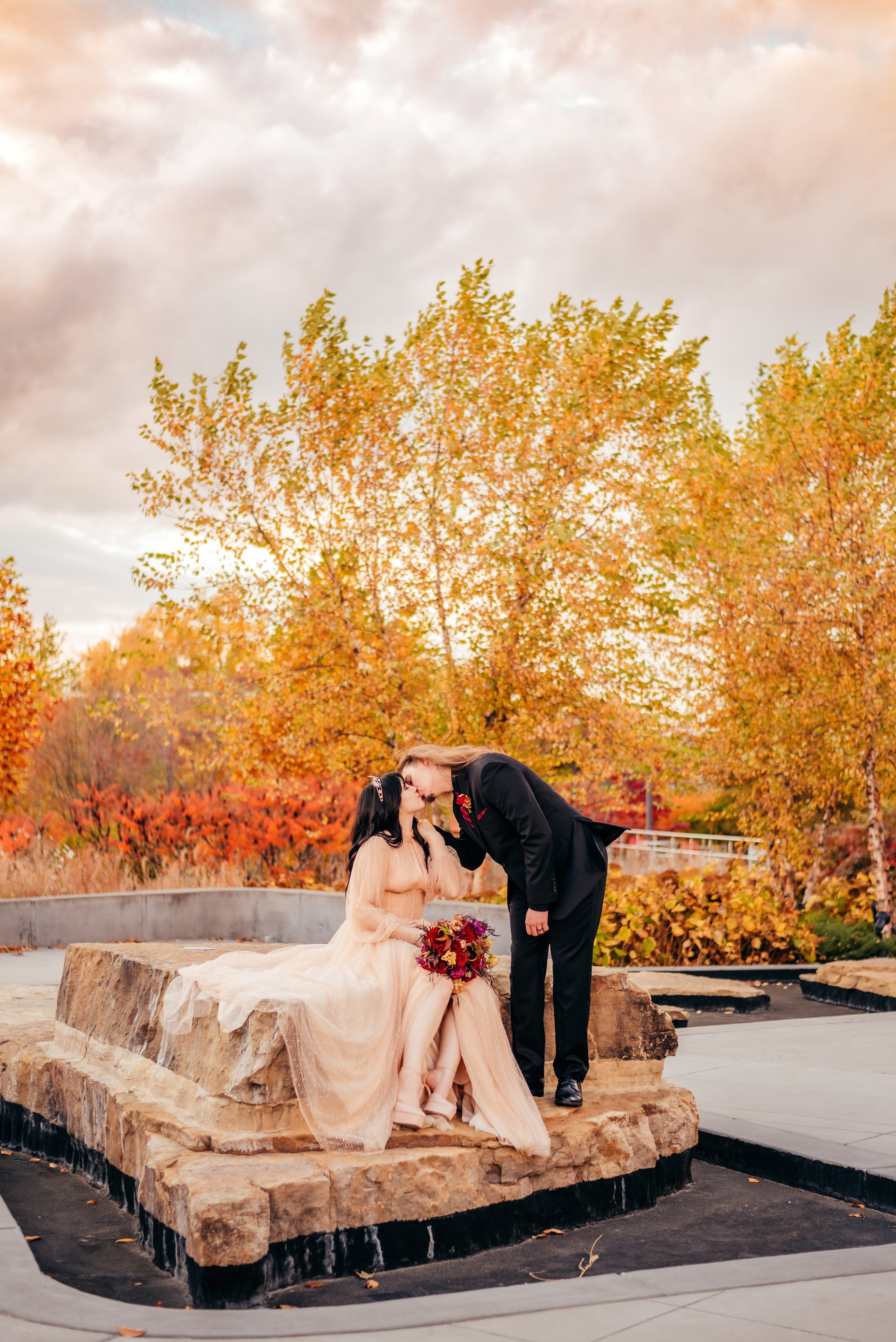 Bold & Dramatic Wedding at The Paper Mill on The Landing | Fort Wayne Wedding Photographer. Alexandria Danielle Photography | Fort Wayne & Indianapolis Wedding Photographer