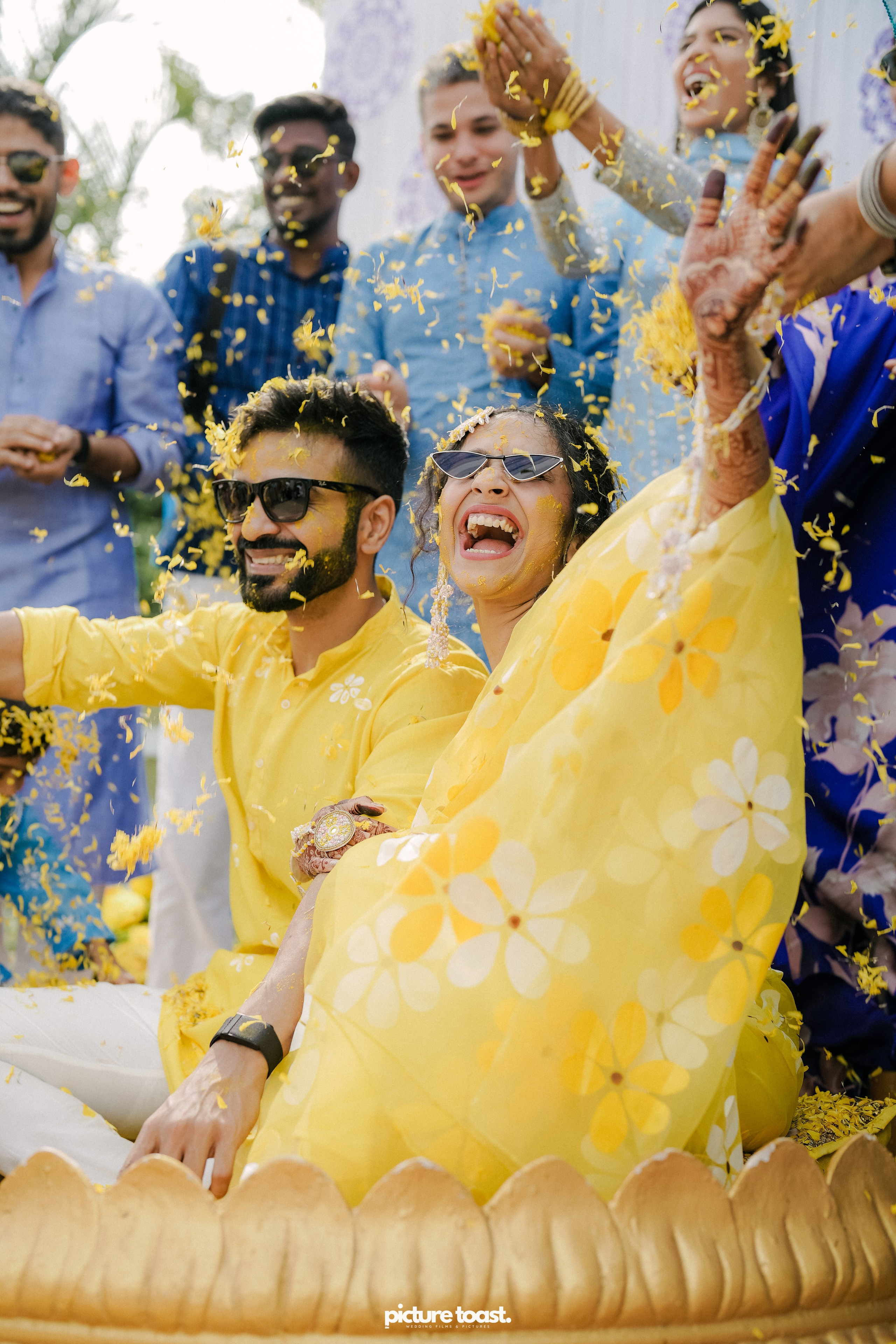 Haldi Hues Ft. Baebie & Goyal. Fine art Wedding Photographers in India & Canada