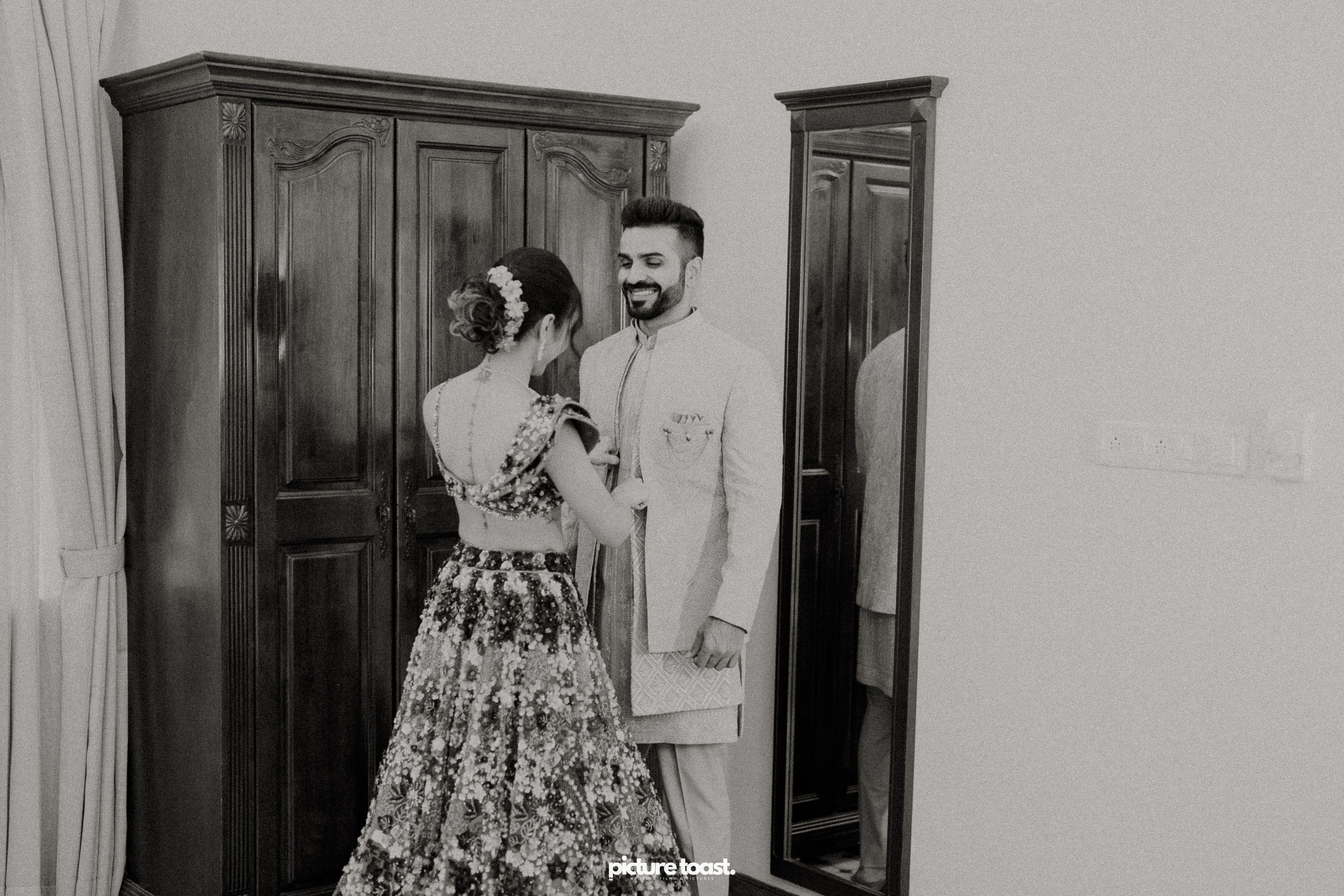 Varamala Ft. Barbie & Aneesh. Fine art Wedding Photographers in India & Canada