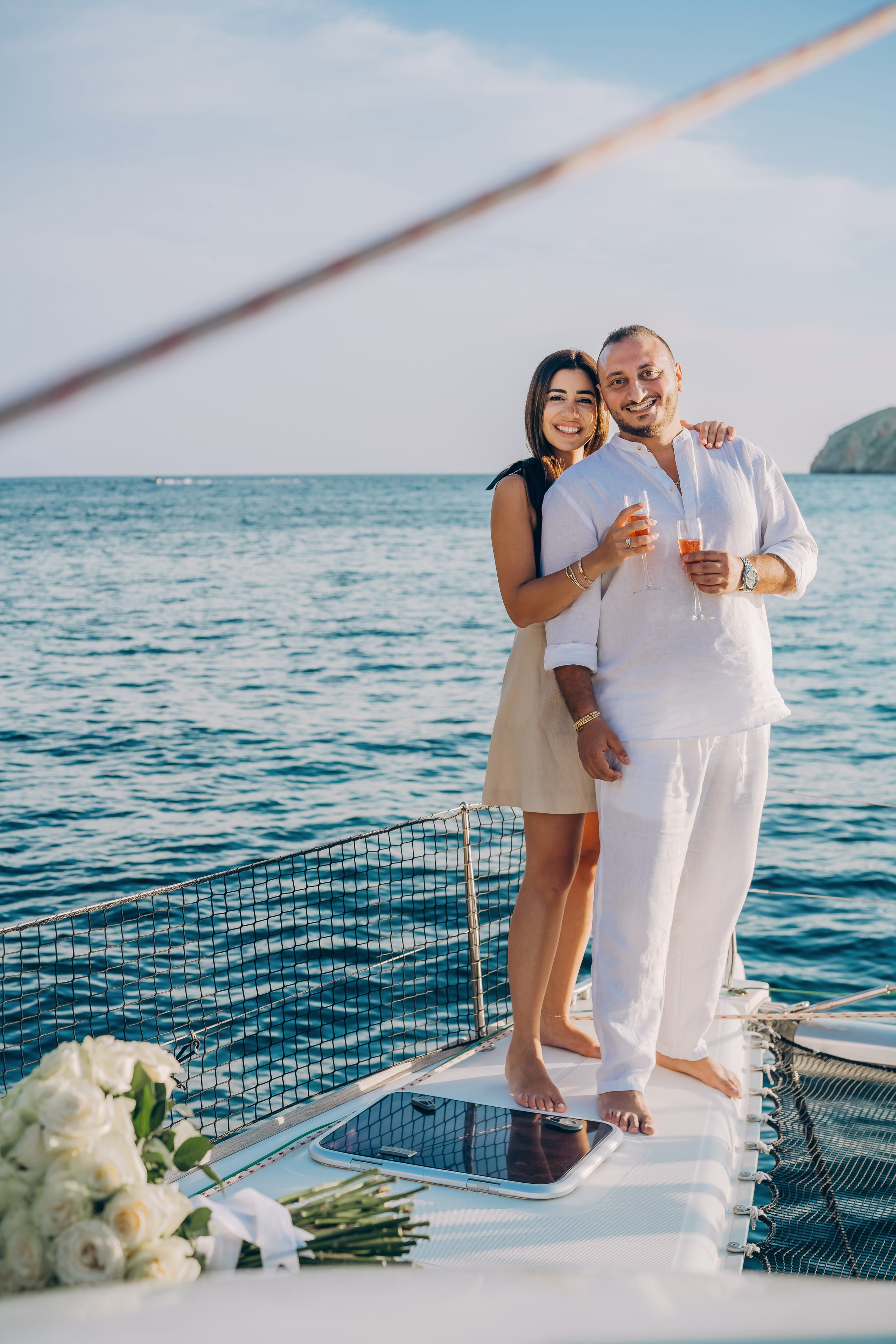 Engagement on a yacht at sunset. Фотограф у Пальма де Майорка