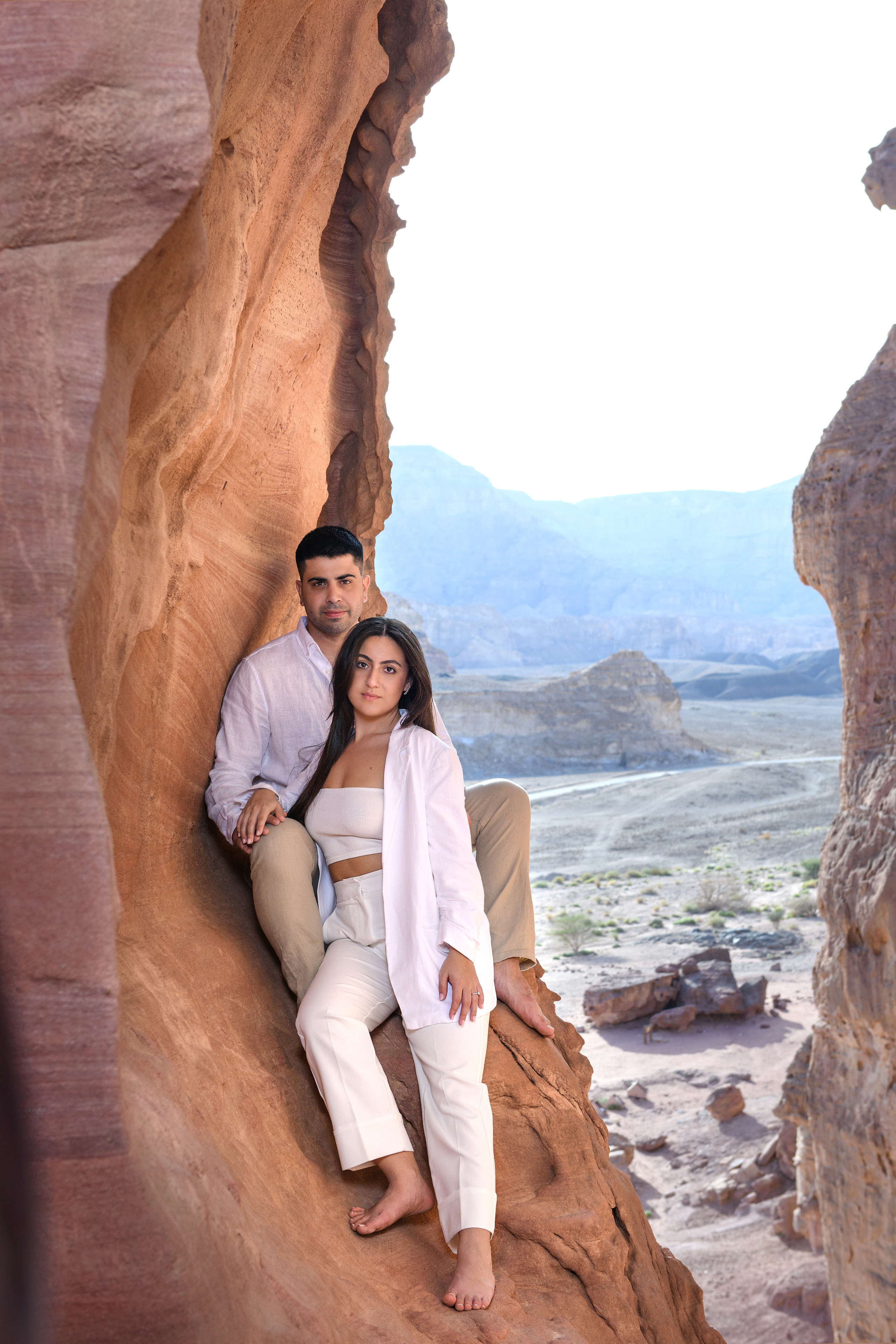 Save the Date for Jess & Gelad in a Timna Canyon. Family children pregnancy love stories photographer in Eilat Israel Olga Amchislavsky