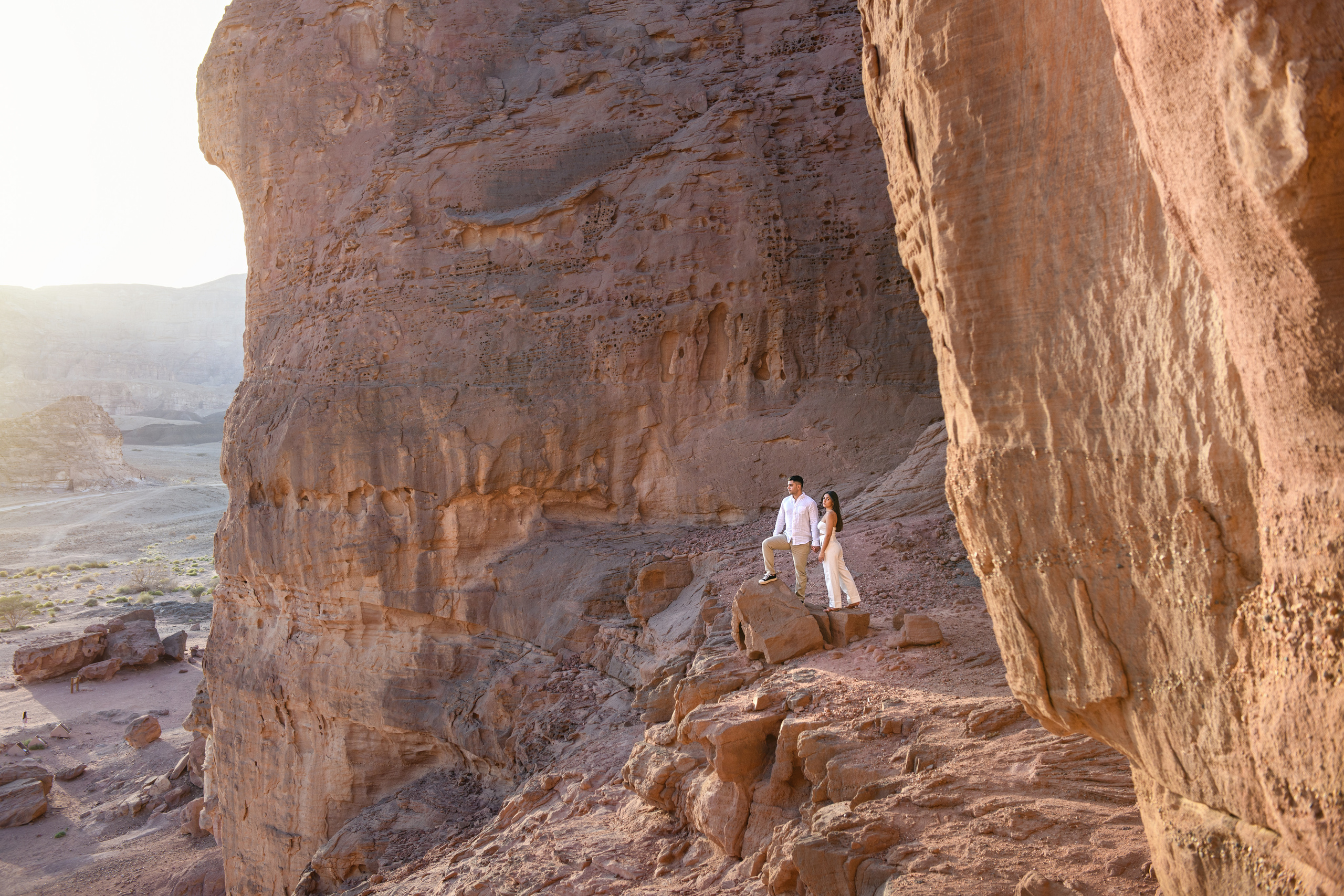 Save the Date for Jess & Gelad in a Timna Canyon. Family children pregnancy love stories photographer in Eilat Israel Olga Amchislavsky