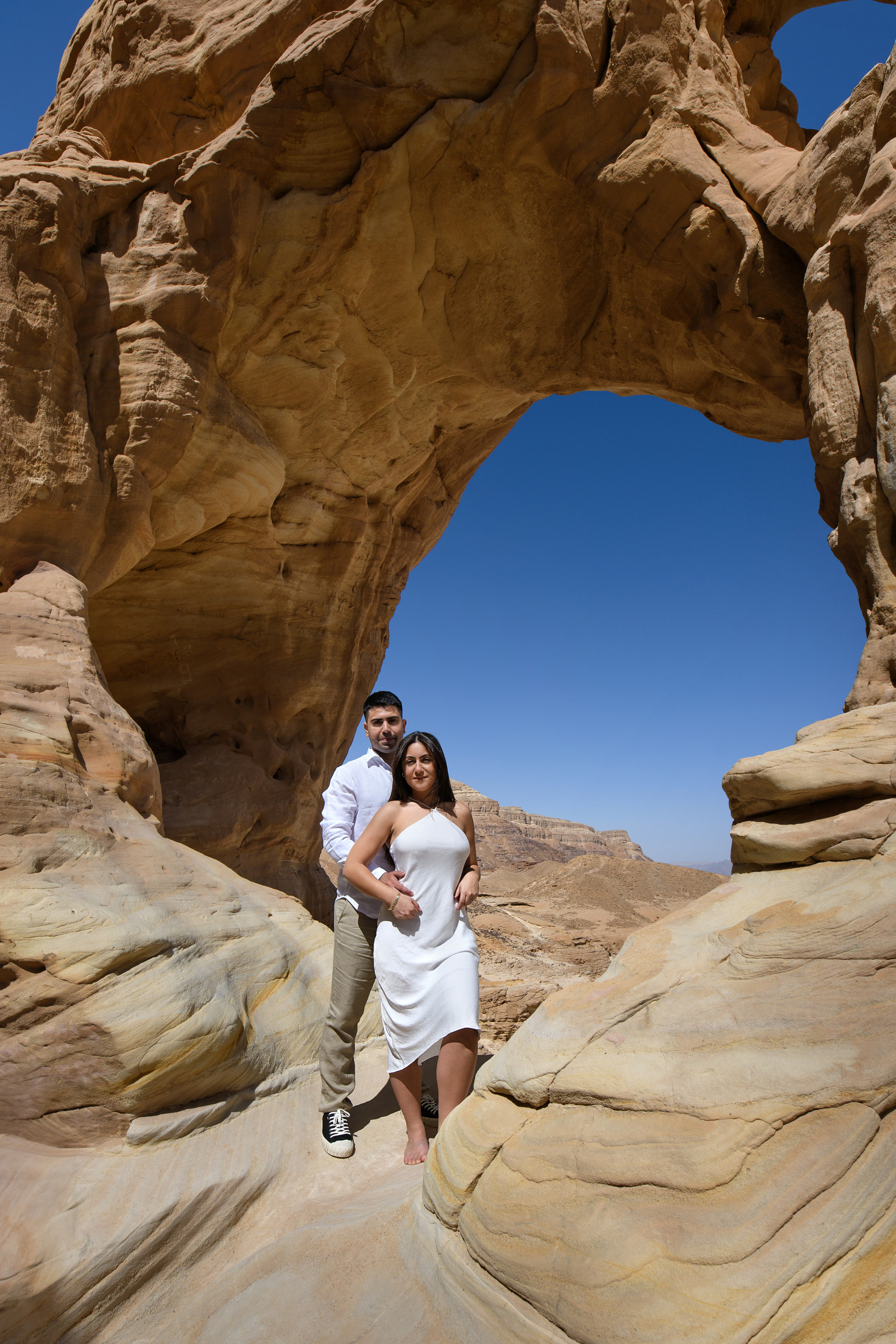 Save the Date for Jess & Gelad in a Timna Canyon. Family children pregnancy love stories photographer in Eilat Israel Olga Amchislavsky