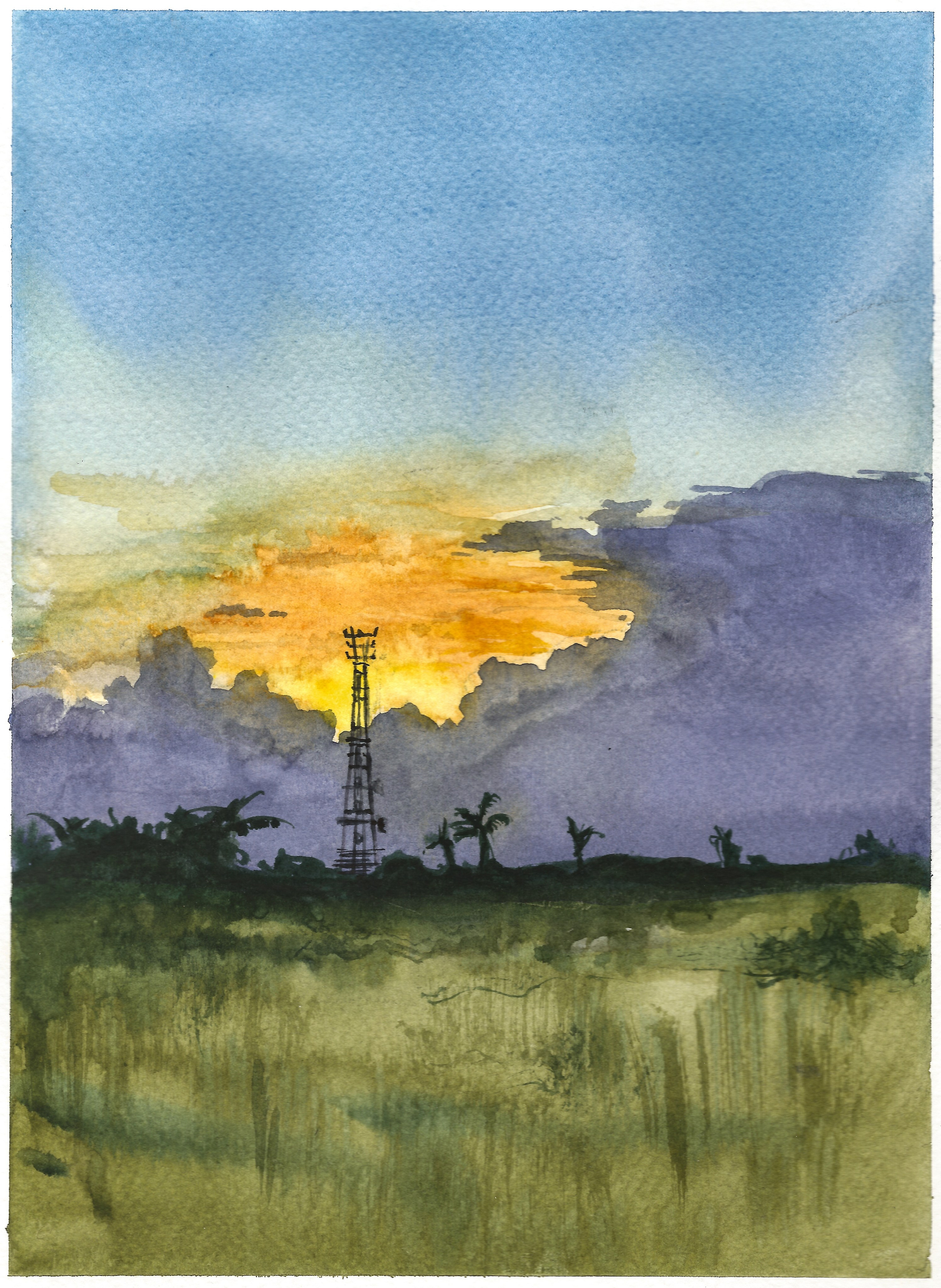 Nature landscapes. Angelina Sorokopud. Artist in Strasbourg