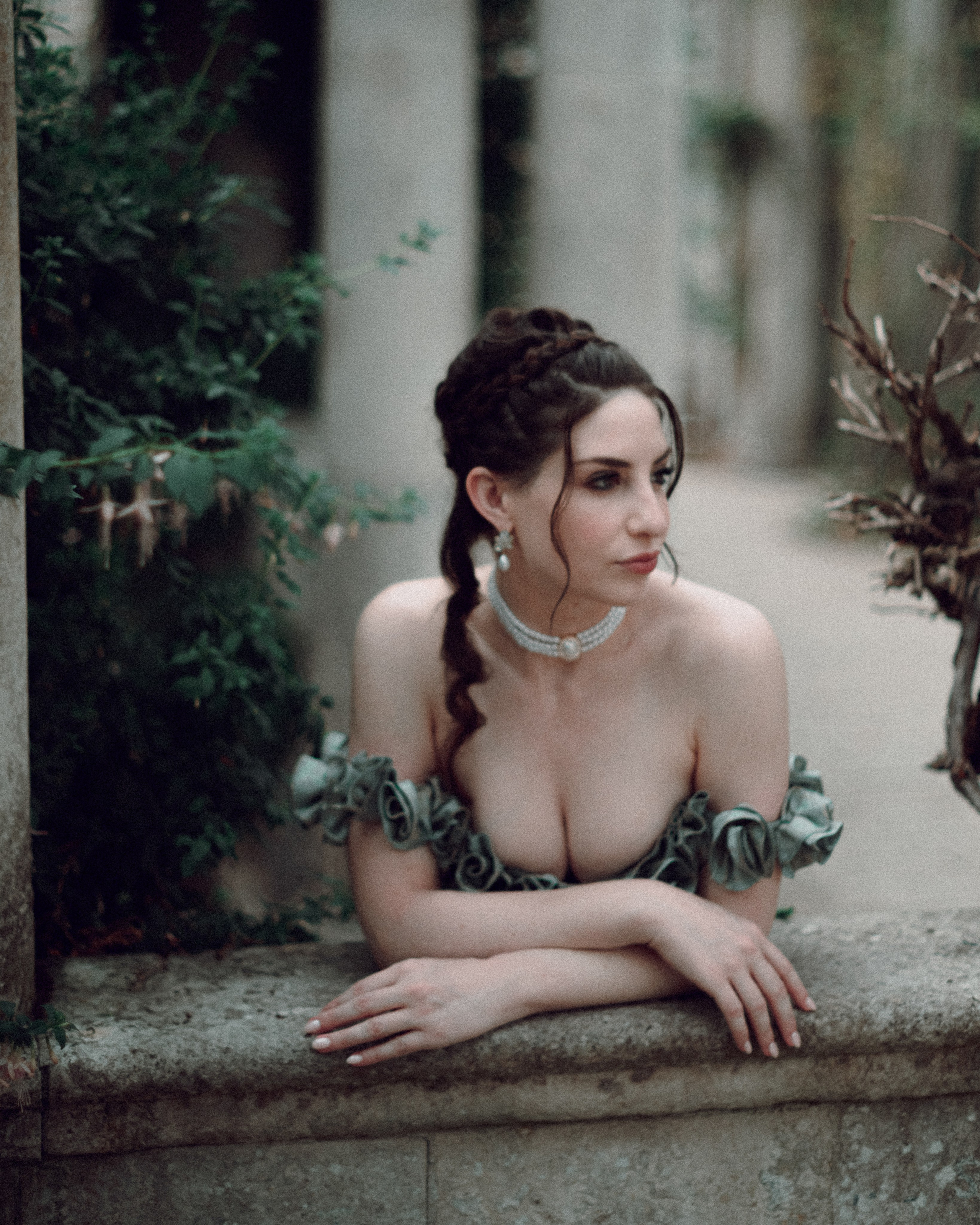 Outlander Inspired Photoshoot in an Overgrown Garden. Moth & Moss Photography