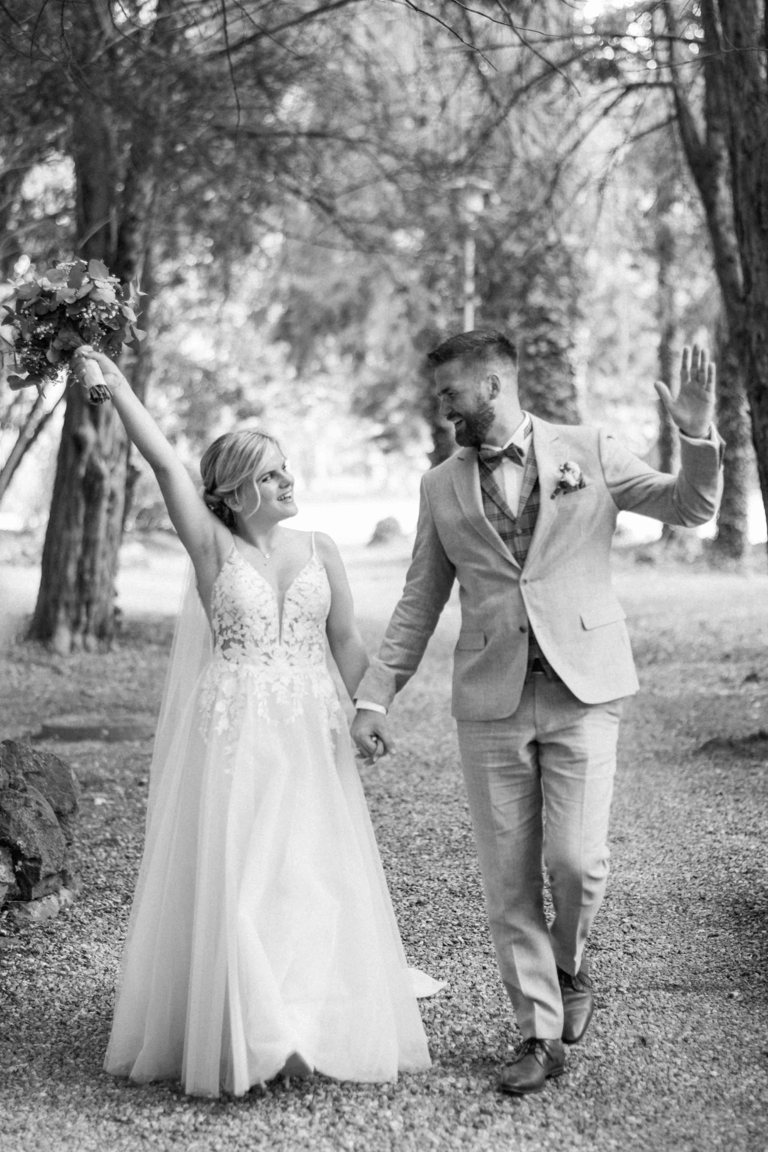 Brautpaar bei ihrer Hochzeit im Rittergut Voldagsen