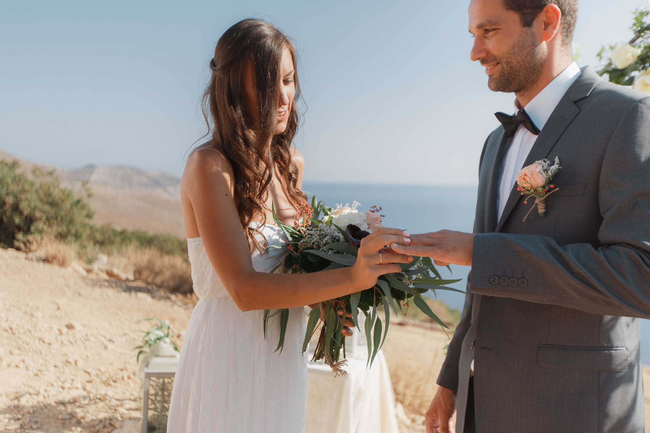 Marino & Steffi, Crete. Denny Savon — Photographer in Santorini | Weddings, Love Stories & Flying Dress