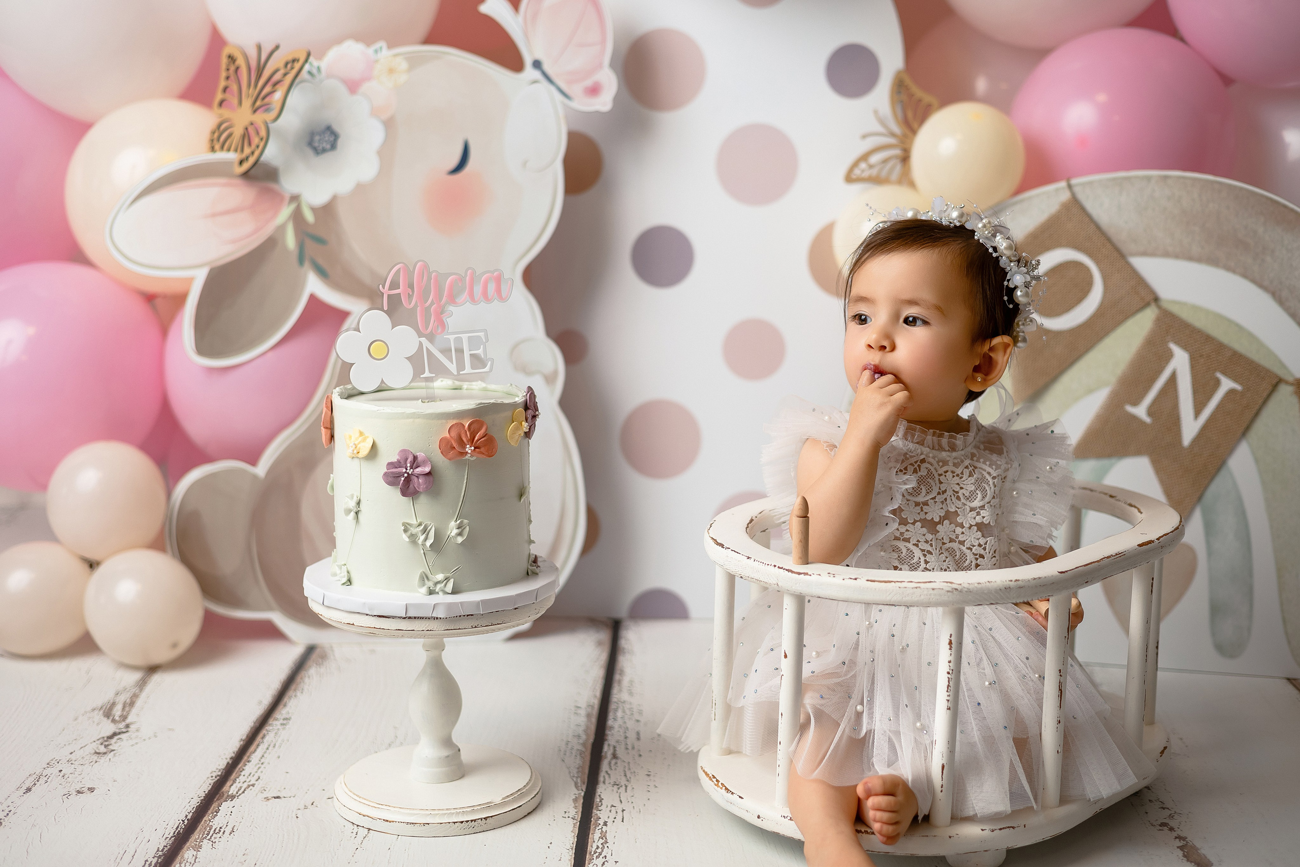 Erste Geburtstag „Cake Smash“. Neugeborene- Schwangerschaft- und Kinder Fotografin in Lehre