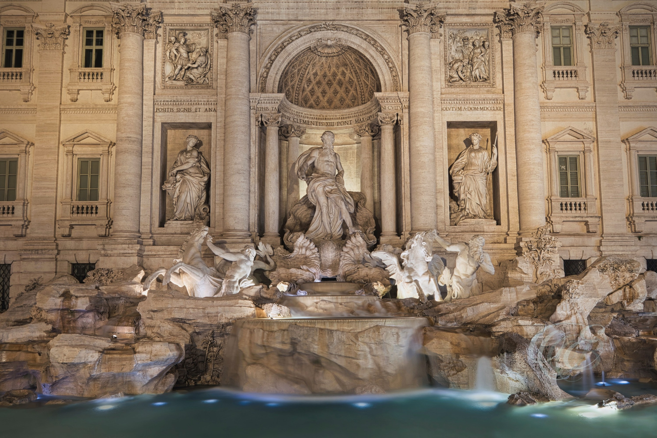 Rome Italy -  Oceanus at The Trevi Fountain - Eduardo Bartoli Fine Art Photography - Oceanus statue at the Trevi Fountain in Rome, Italy – fine art photography by Eduardo Bartoli.