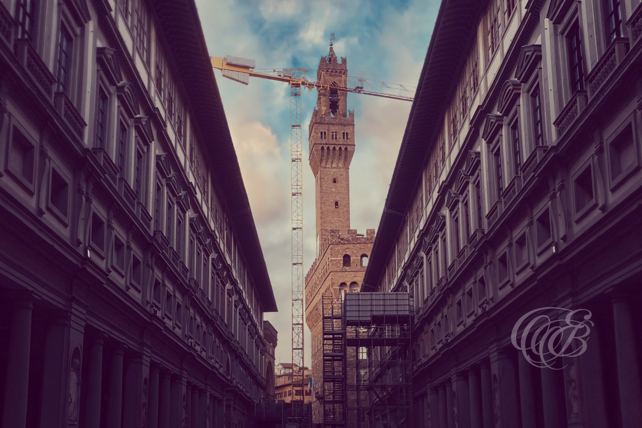 Florence Italy - The Palazzo Vecchio Tower - Eduardo Bartoli Fine Art Photography - Palazzo Vecchio Tower in Florence, Italy – fine art photography by Eduardo Bartoli.