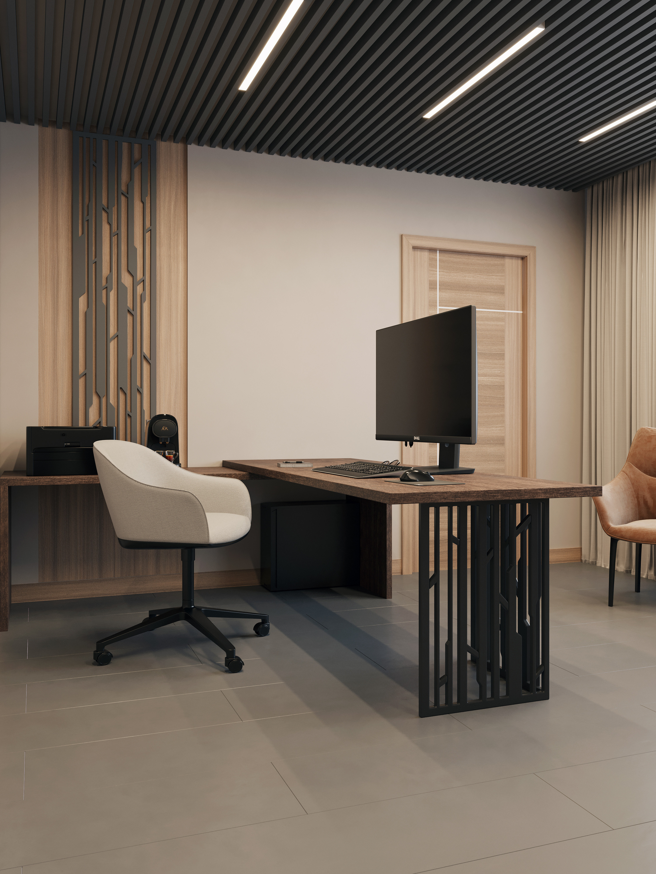 Uzņēmuma administratīvās telpas. Interjera dizaina studija 4 Stūri