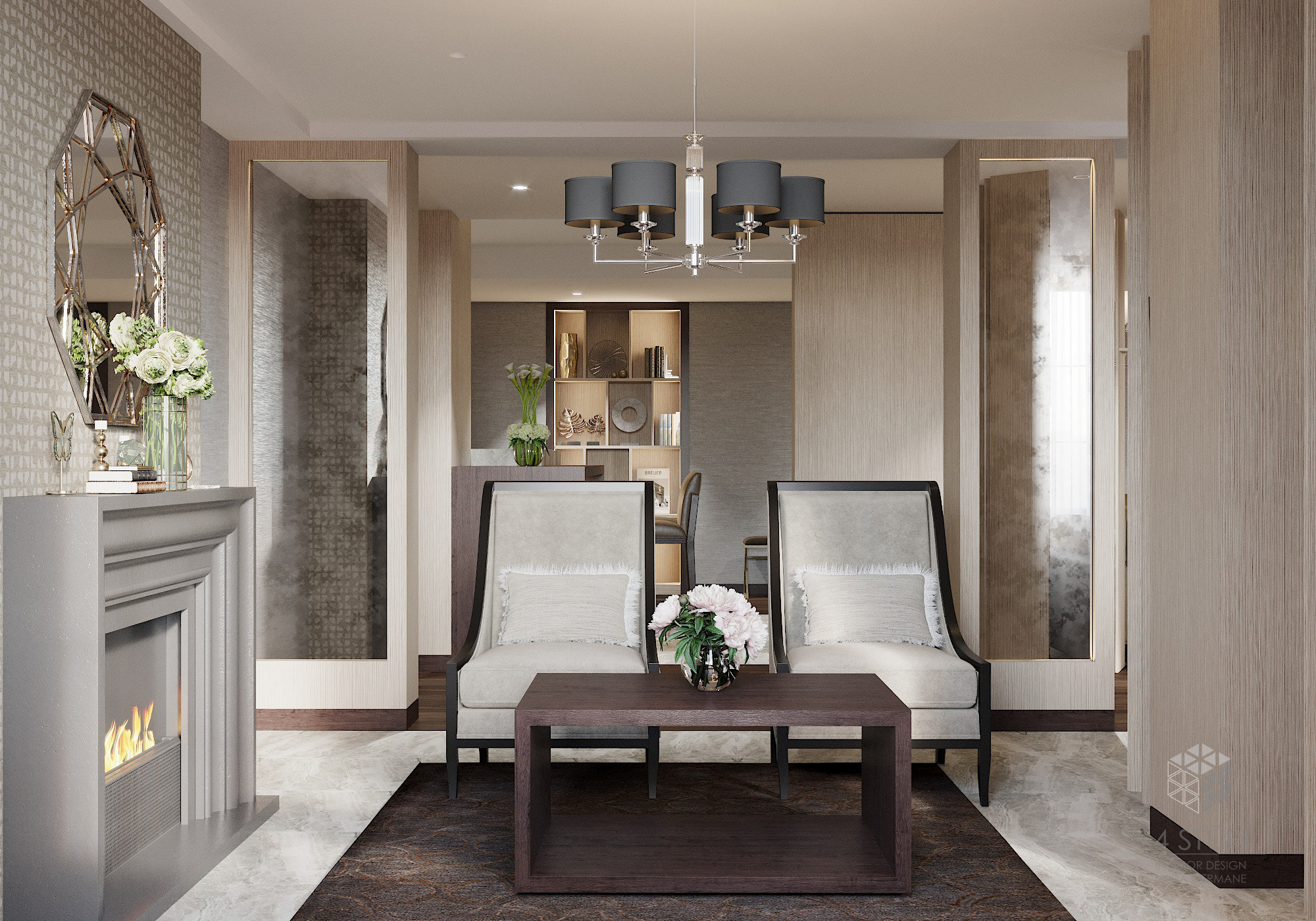 Viesnīca Šveicē «Hotel Himmelrich». Interjera dizaina studija 4 Stūri