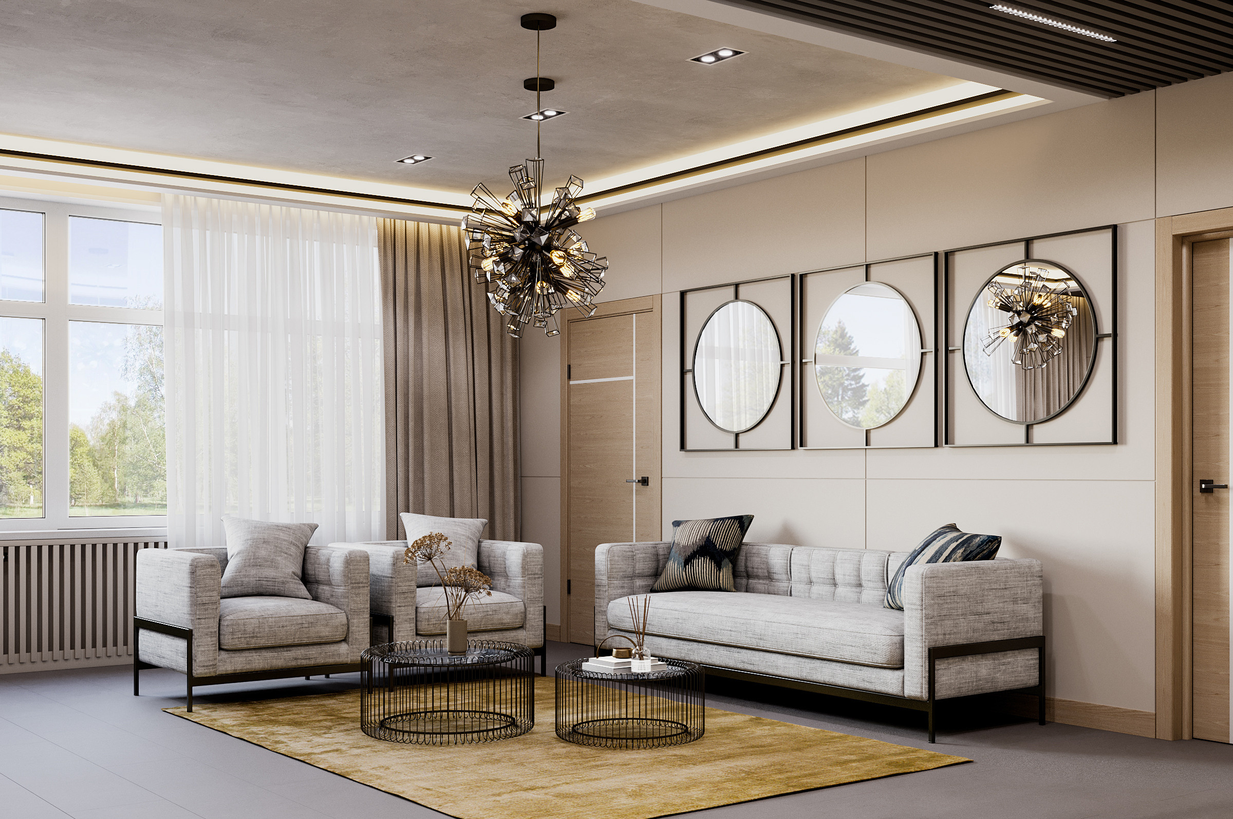 Clothing show room. Interjera dizaina studija 4 Stūri