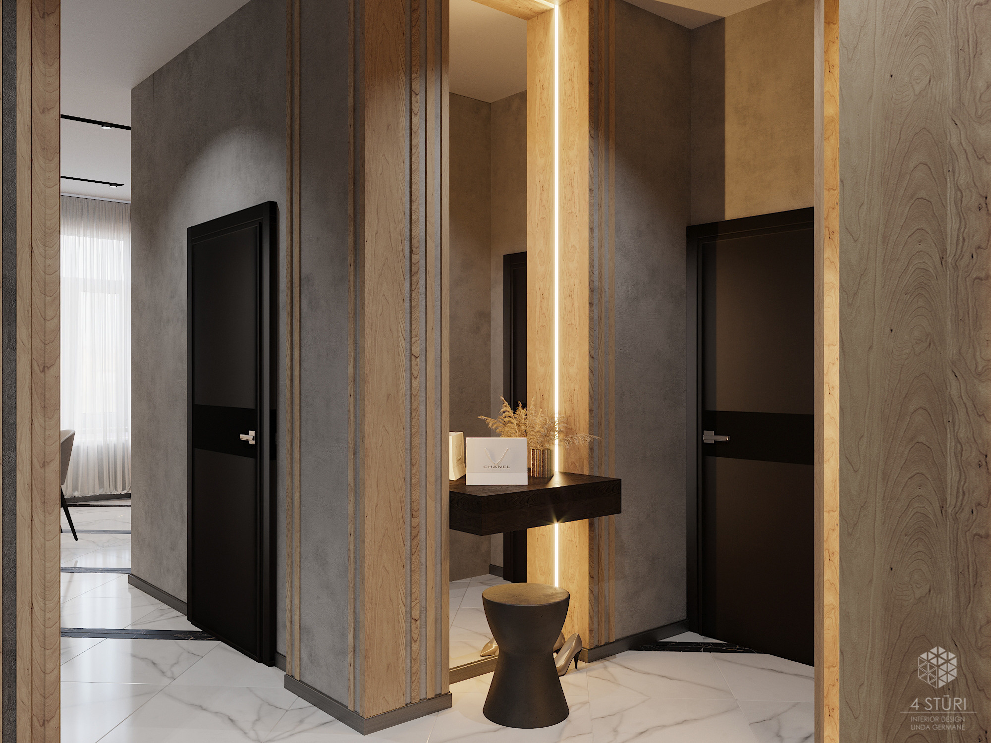 Квартира 114 м². Студия дизайна интерьера 4 Stūri