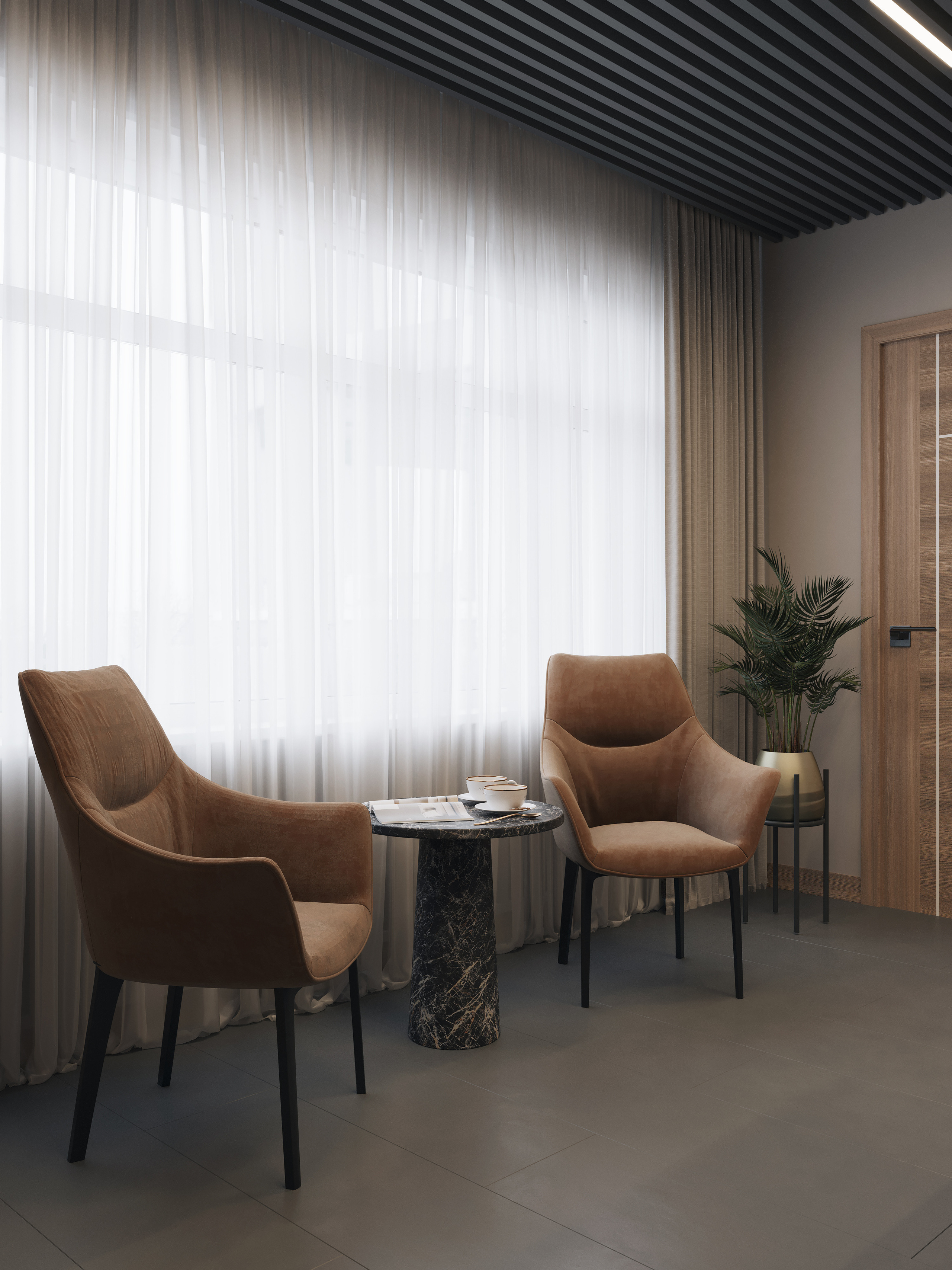 Uzņēmuma administratīvās telpas. Interjera dizaina studija 4 Stūri