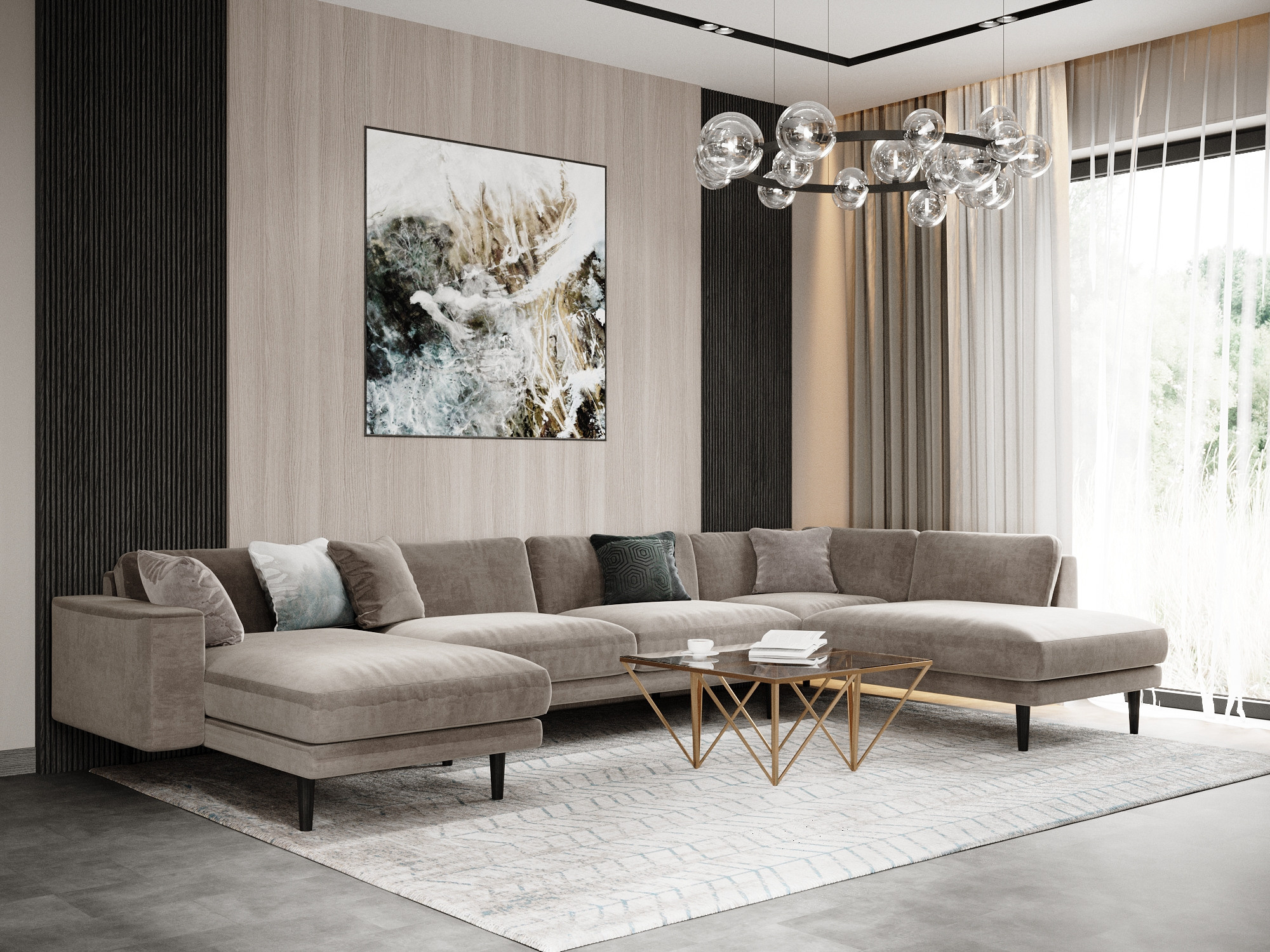 Māja 149 м2. Interjera dizaina studija 4 Stūri