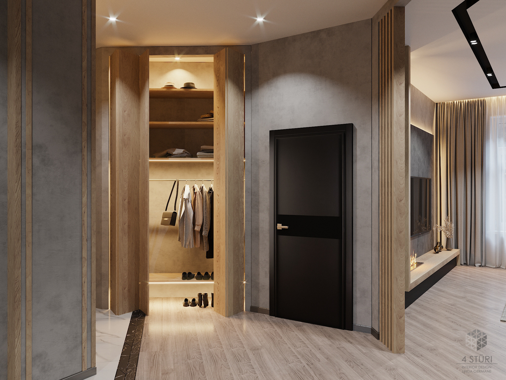 Квартира 114 м². Студия дизайна интерьера 4 Stūri