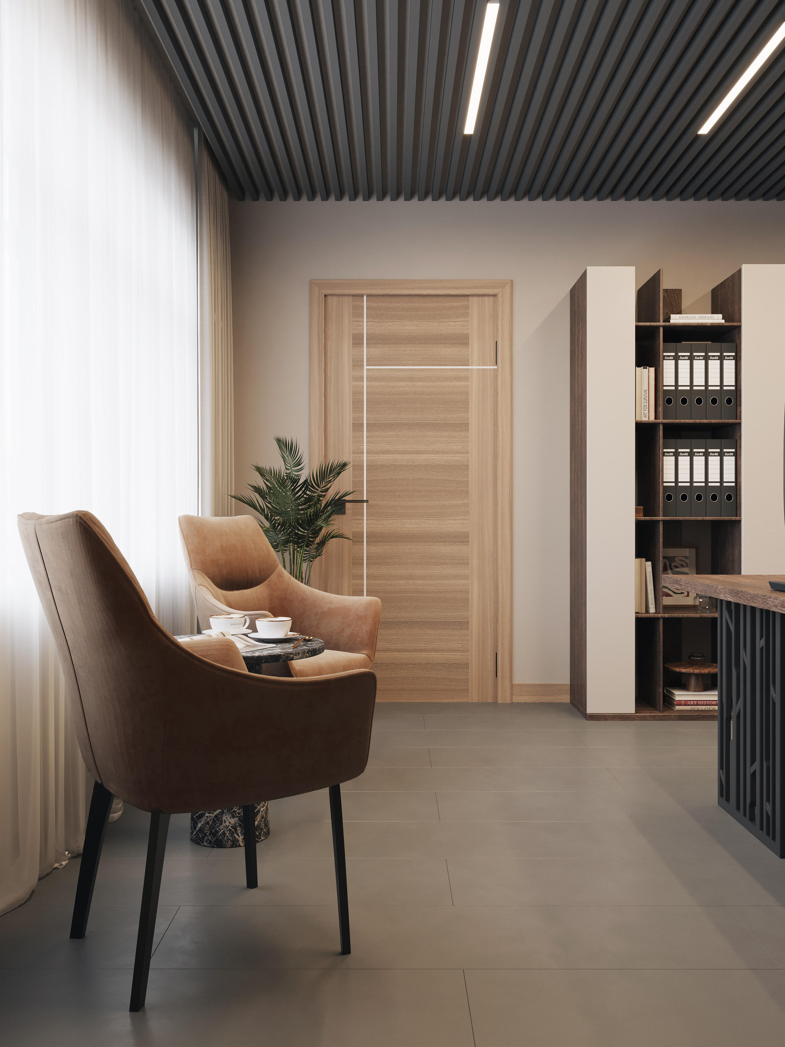 Uzņēmuma administratīvās telpas. Interjera dizaina studija 4 Stūri