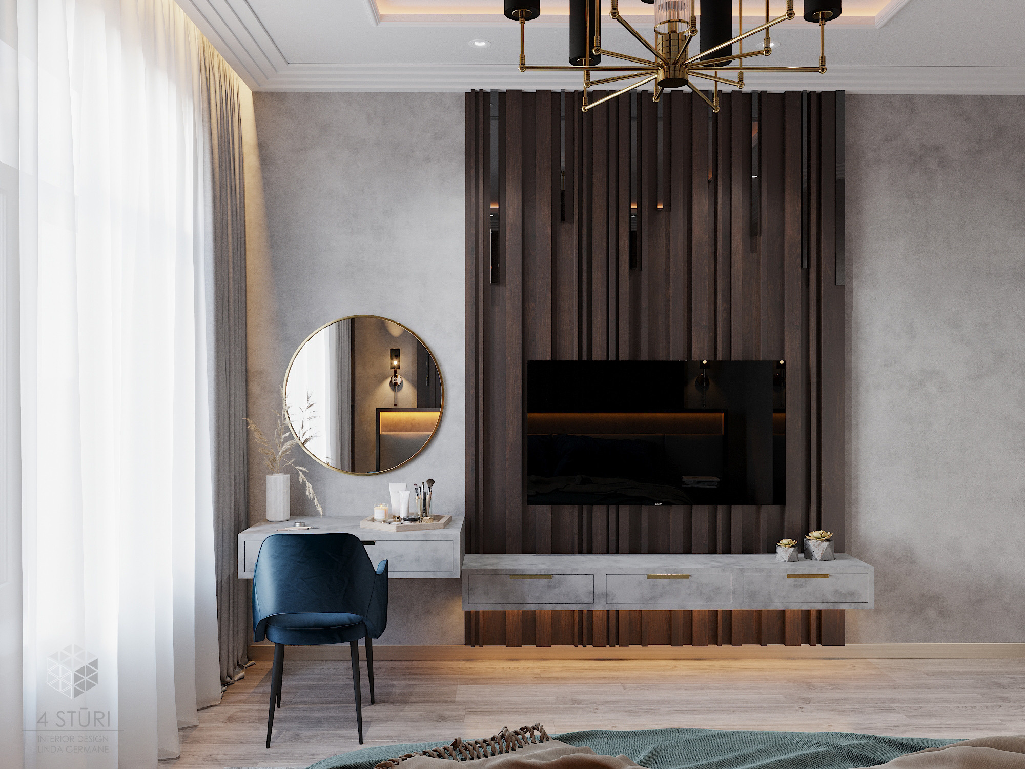 Квартира 114 м². Студия дизайна интерьера 4 Stūri