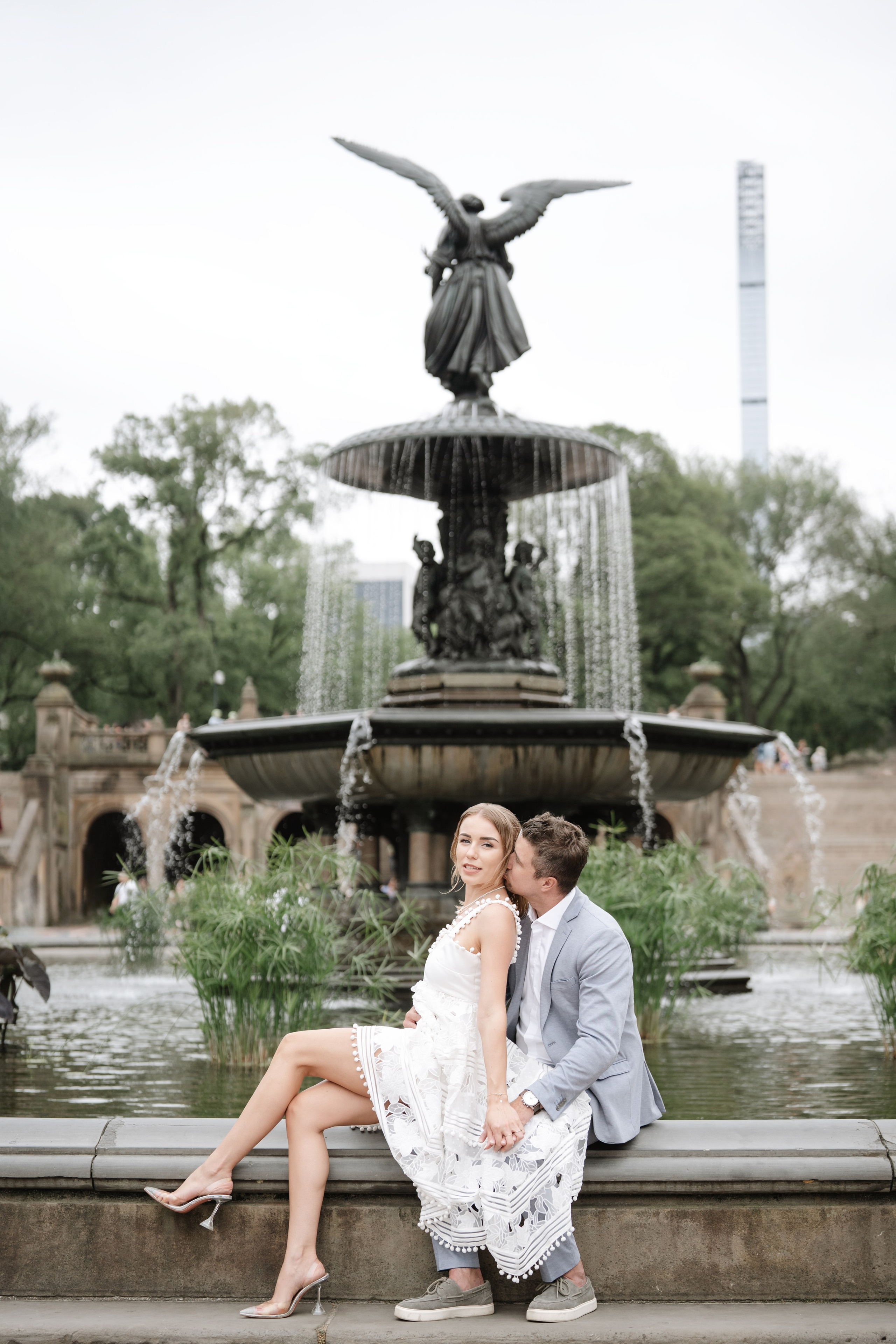 Engagement photoshoot in central park. Portrait and wedding photographer in New York