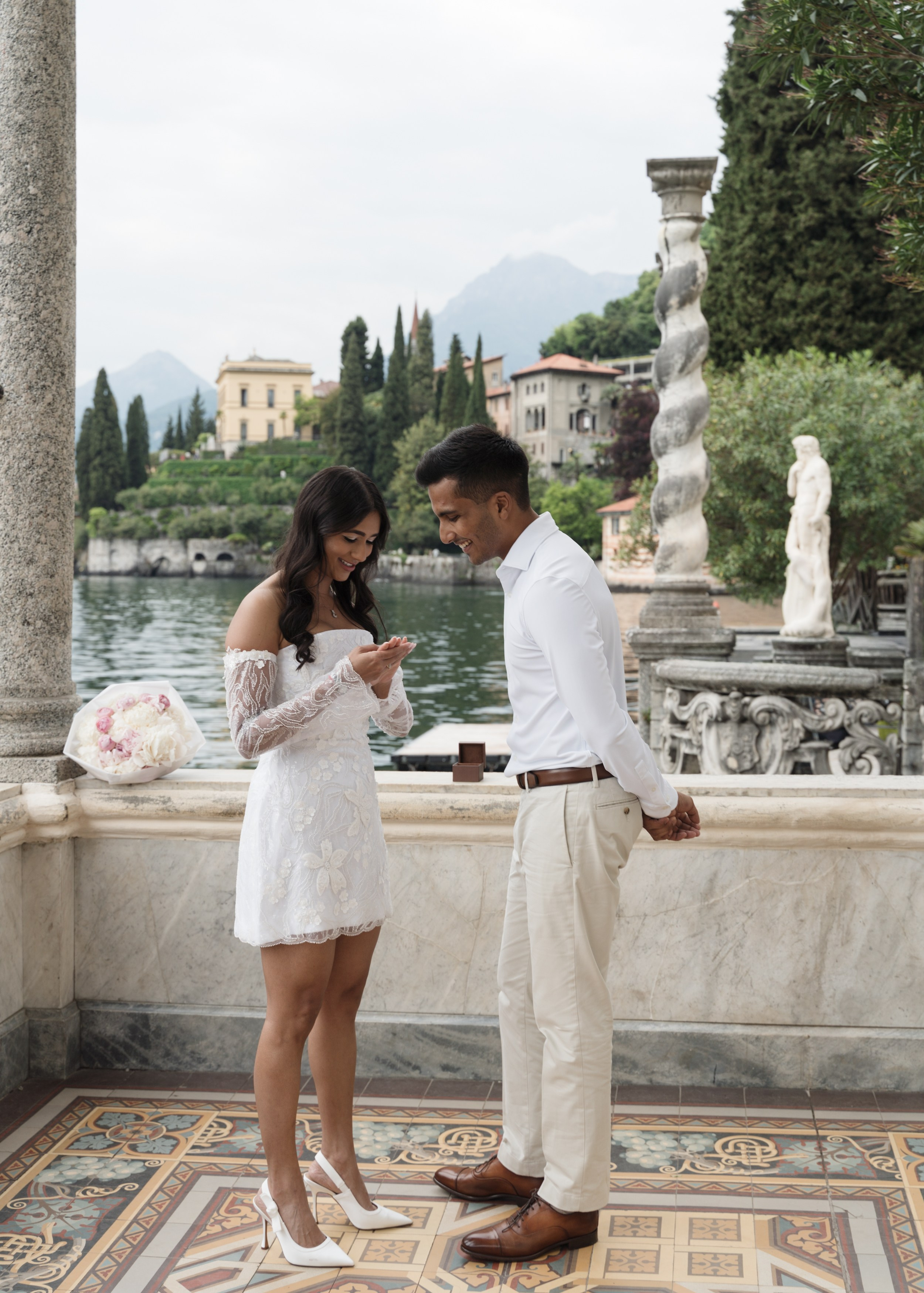 Villa Monastero Secret Proposal. Proposal Photographer in Lake Como