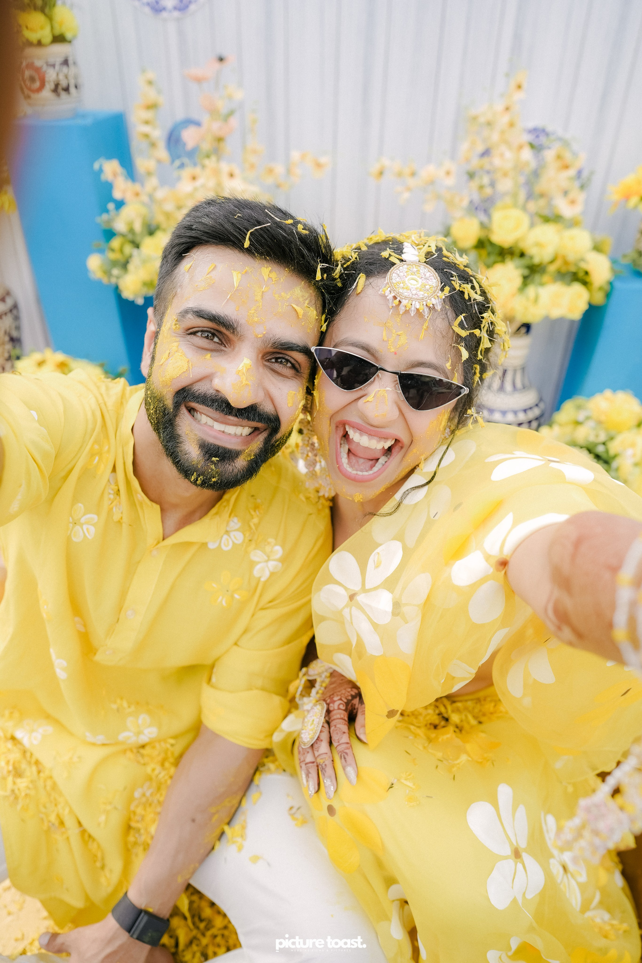 Haldi Hues Ft. Baebie & Goyal. Fine art Wedding Photographers in India & Canada