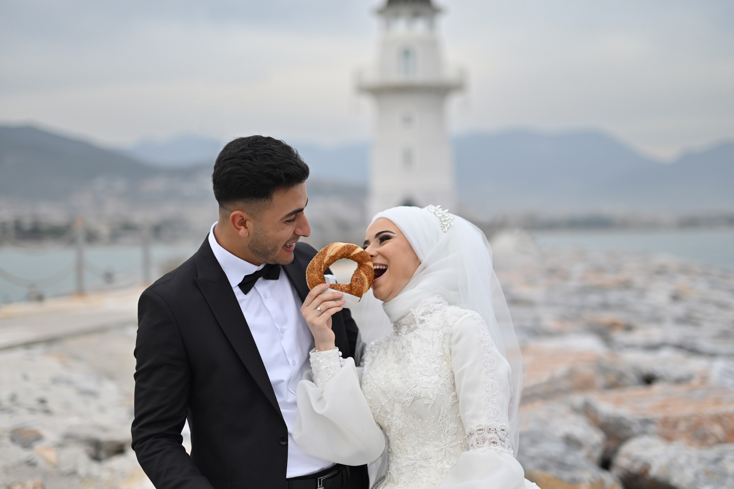 Свадебная съемка в порту и у крепости в Аланье. Photographer in Alanya, Side, Manavgat. Türkiye