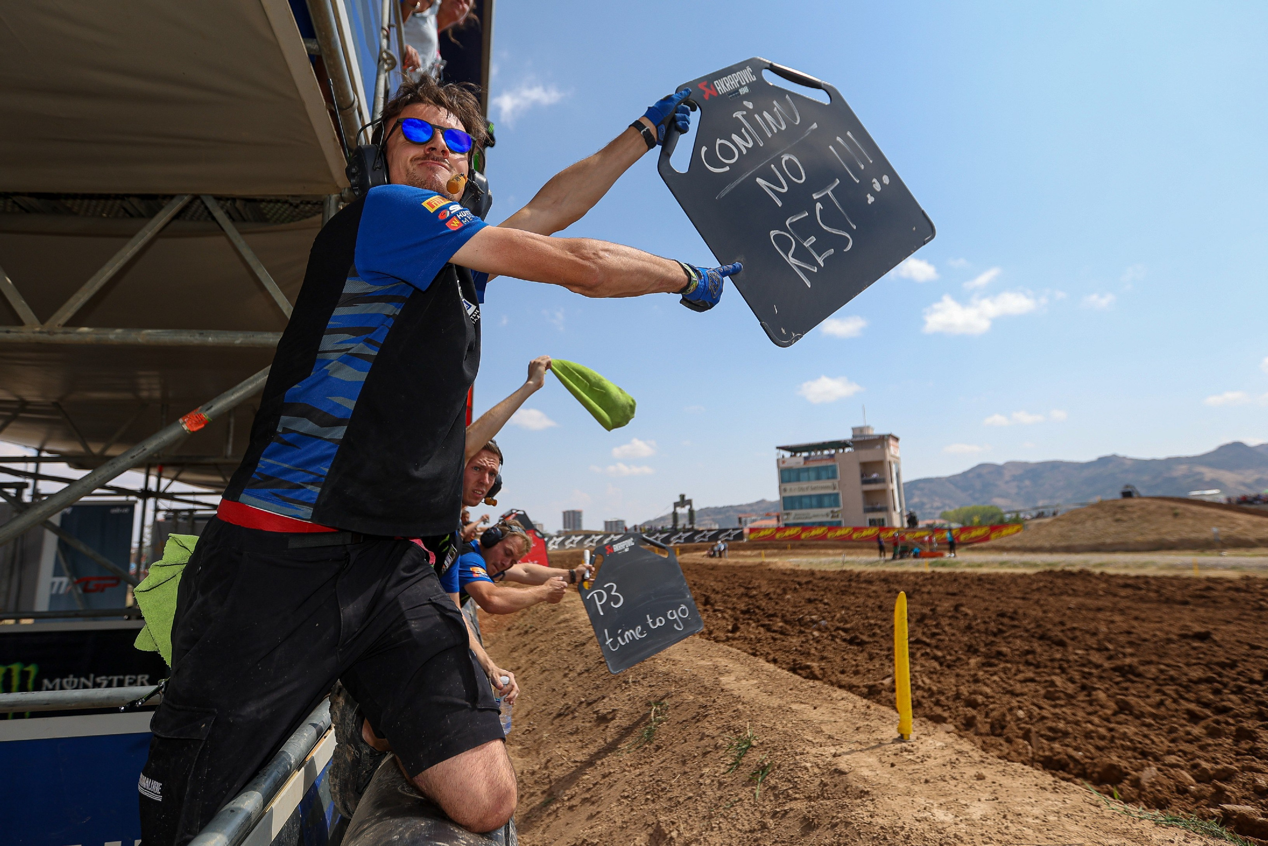 Yamaha pit board at pitlane MXGP of Turkey Motocross World Championship