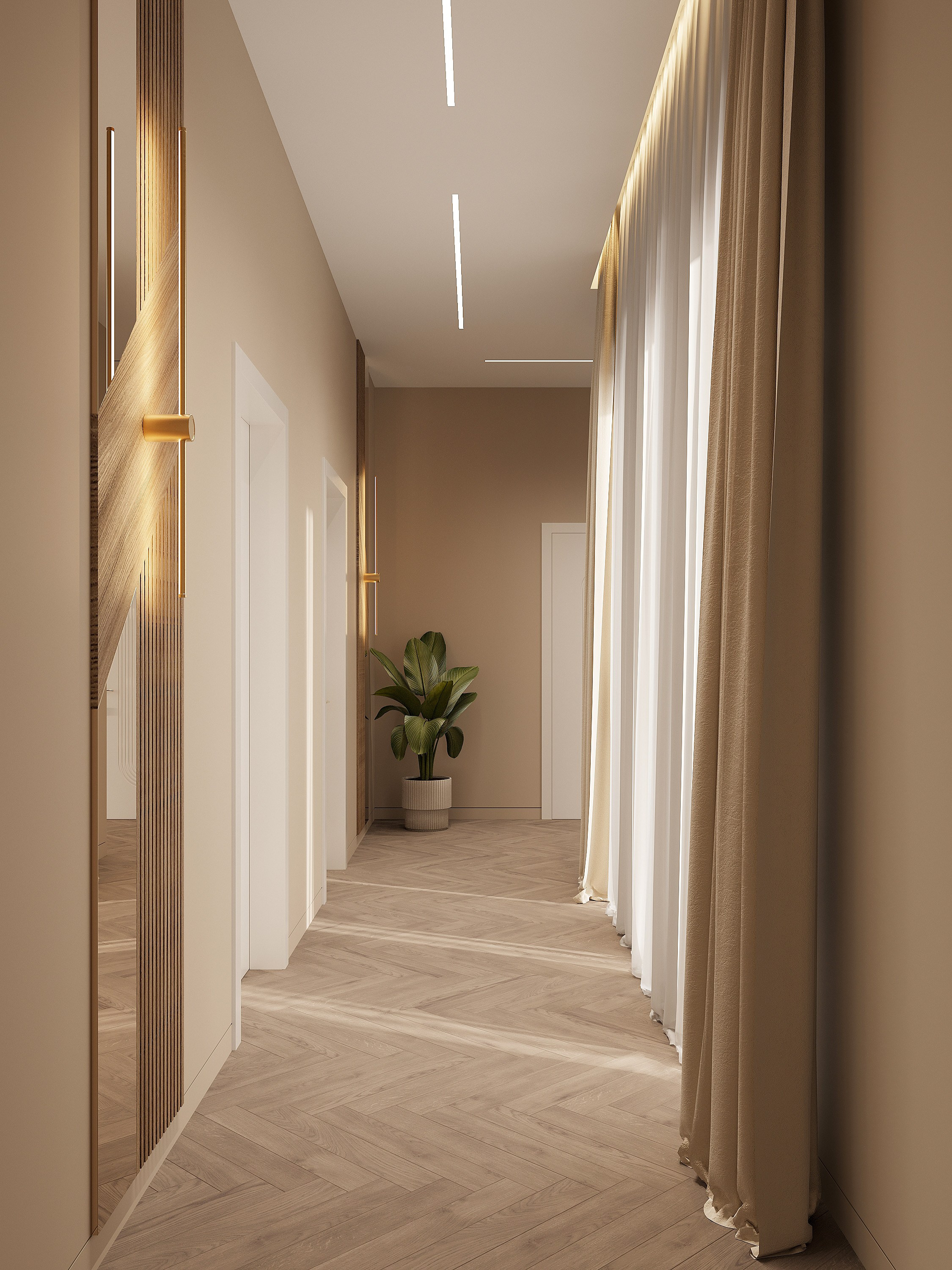Private House 140 m². Interjera dizaina studija 4 Stūri