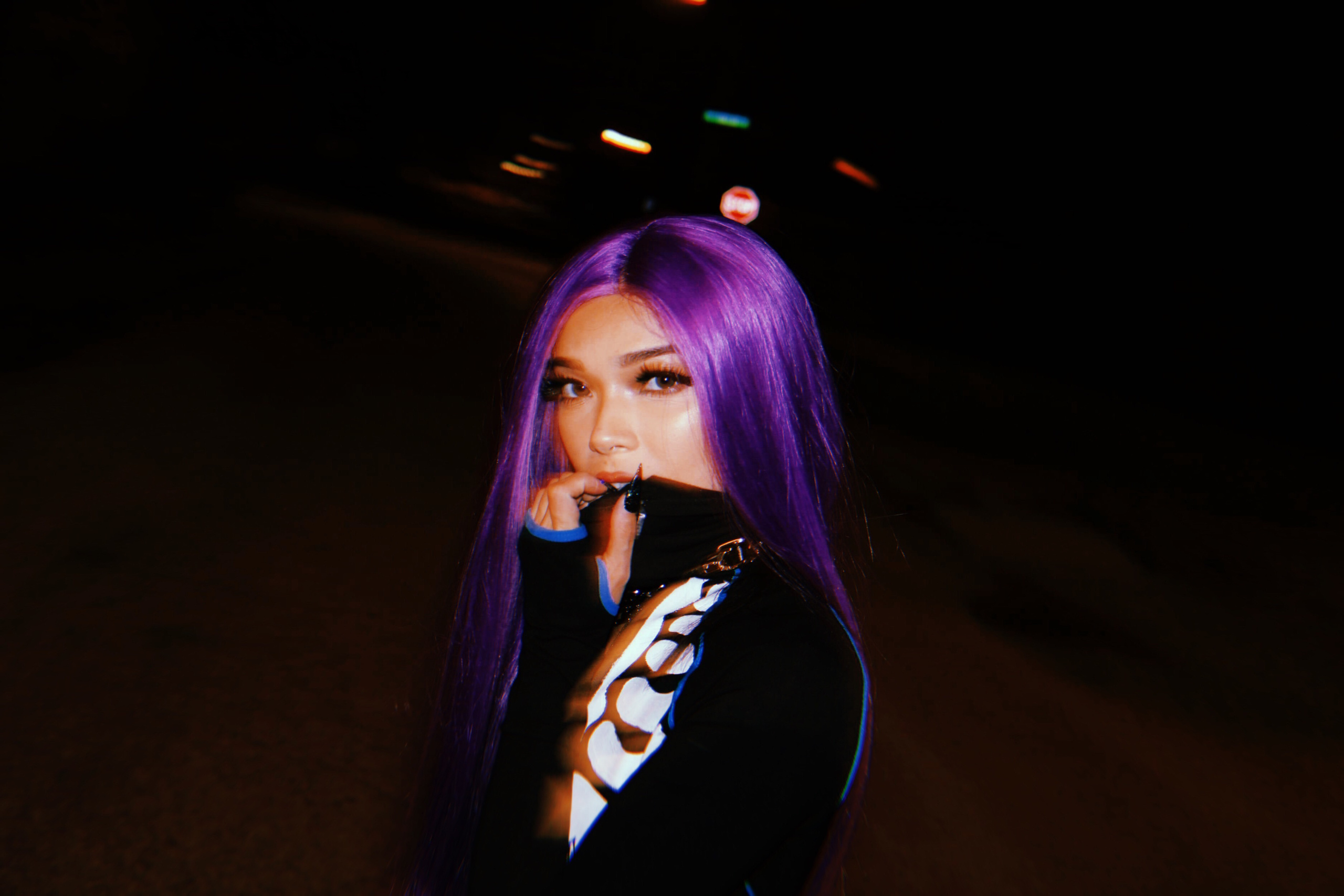 @brii.zmodelofficial wearing skeleton bodysuit designed by Ke'Ondris