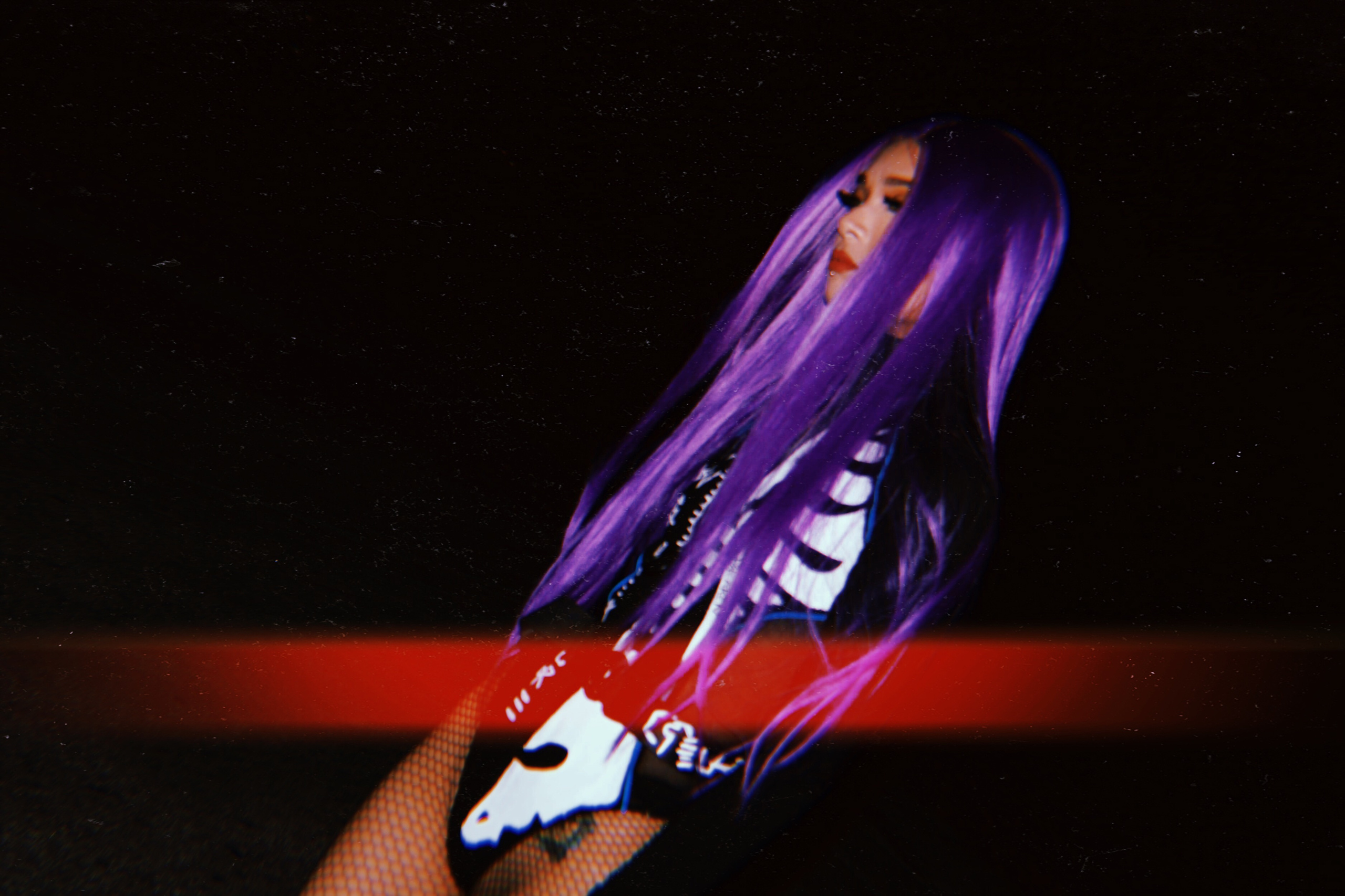 @brii.zmodelofficial wearing skeleton bodysuit designed by Ke'Ondris