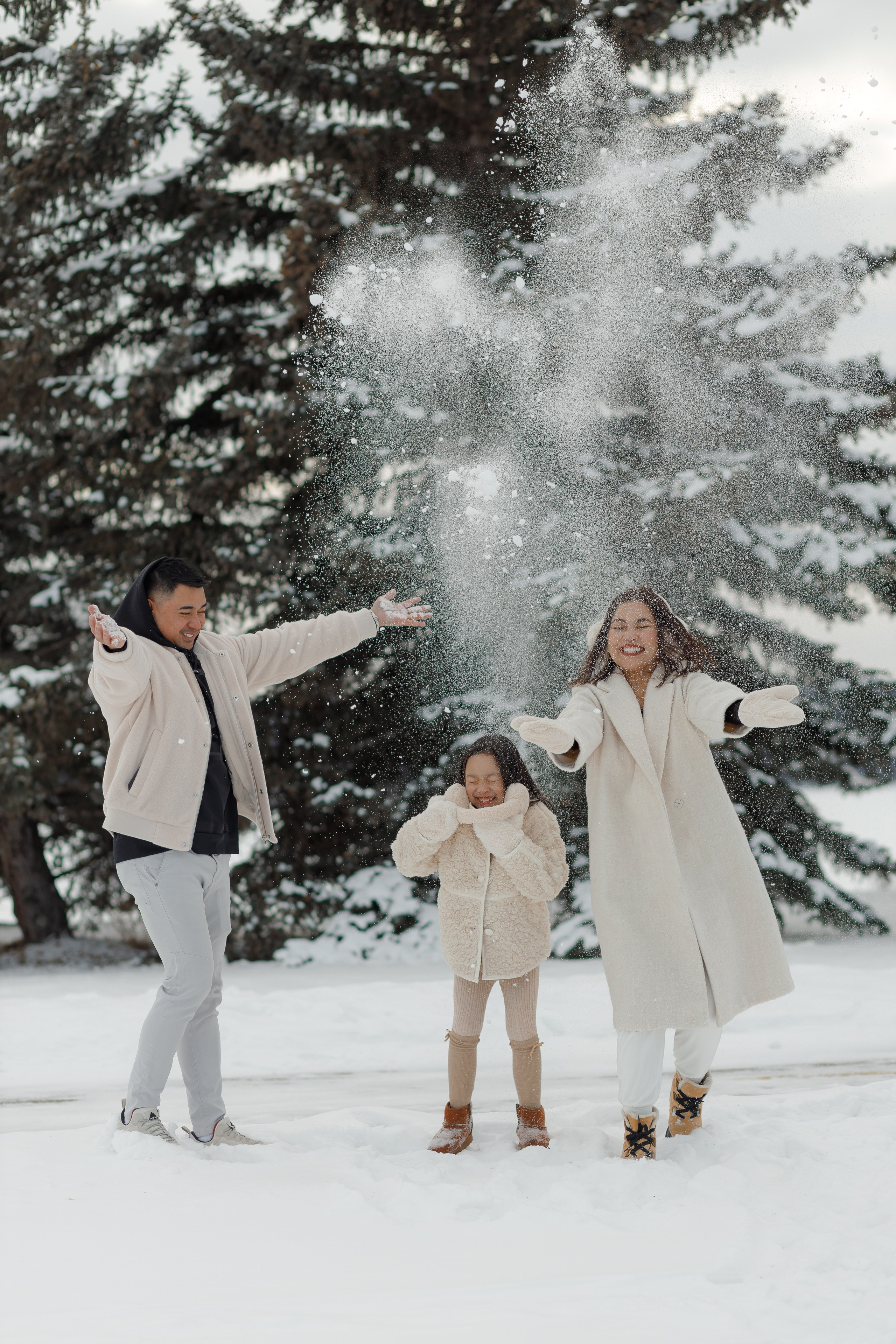 Family winter story. Home