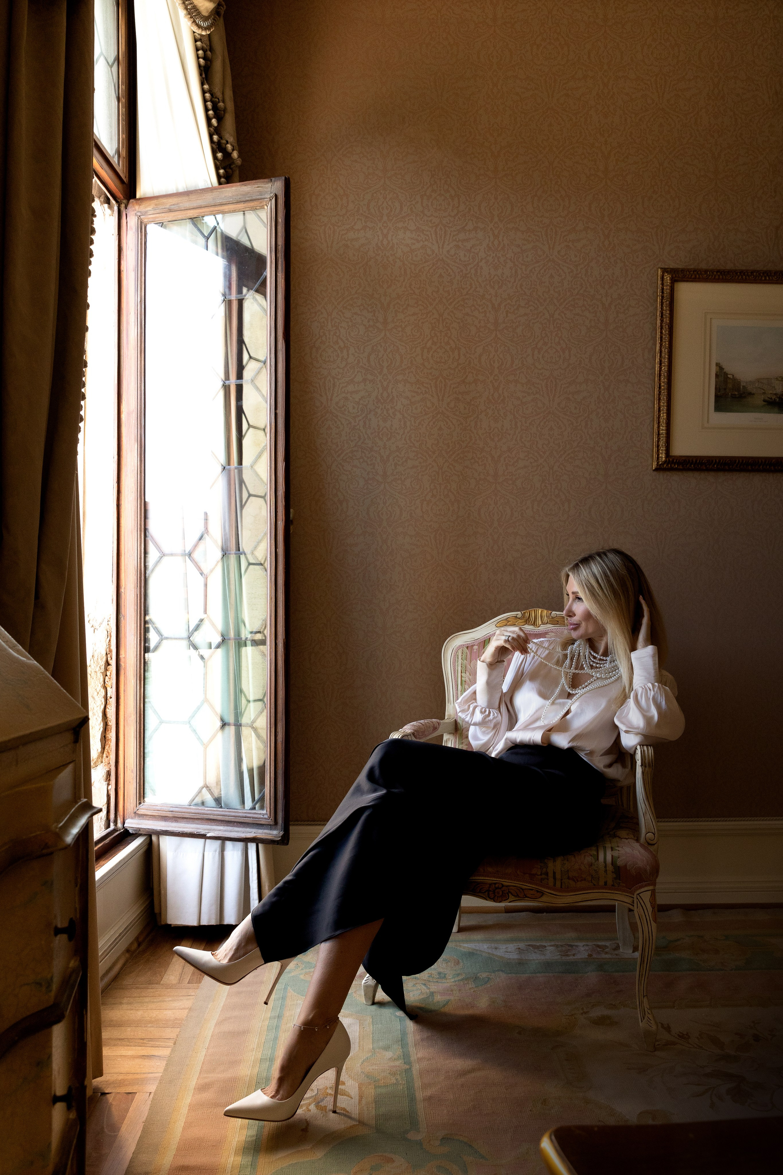 Yana at down in Venice