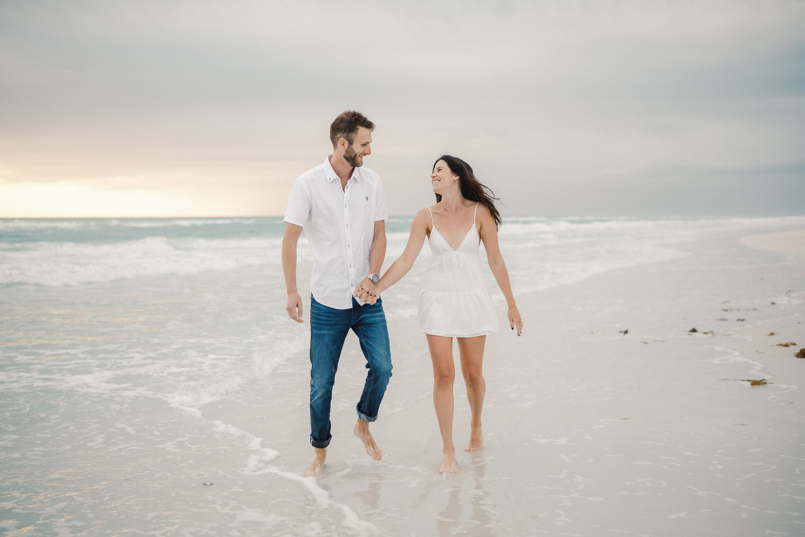 Engagement sunset  photoshoot on the beach in Sarasota Florida