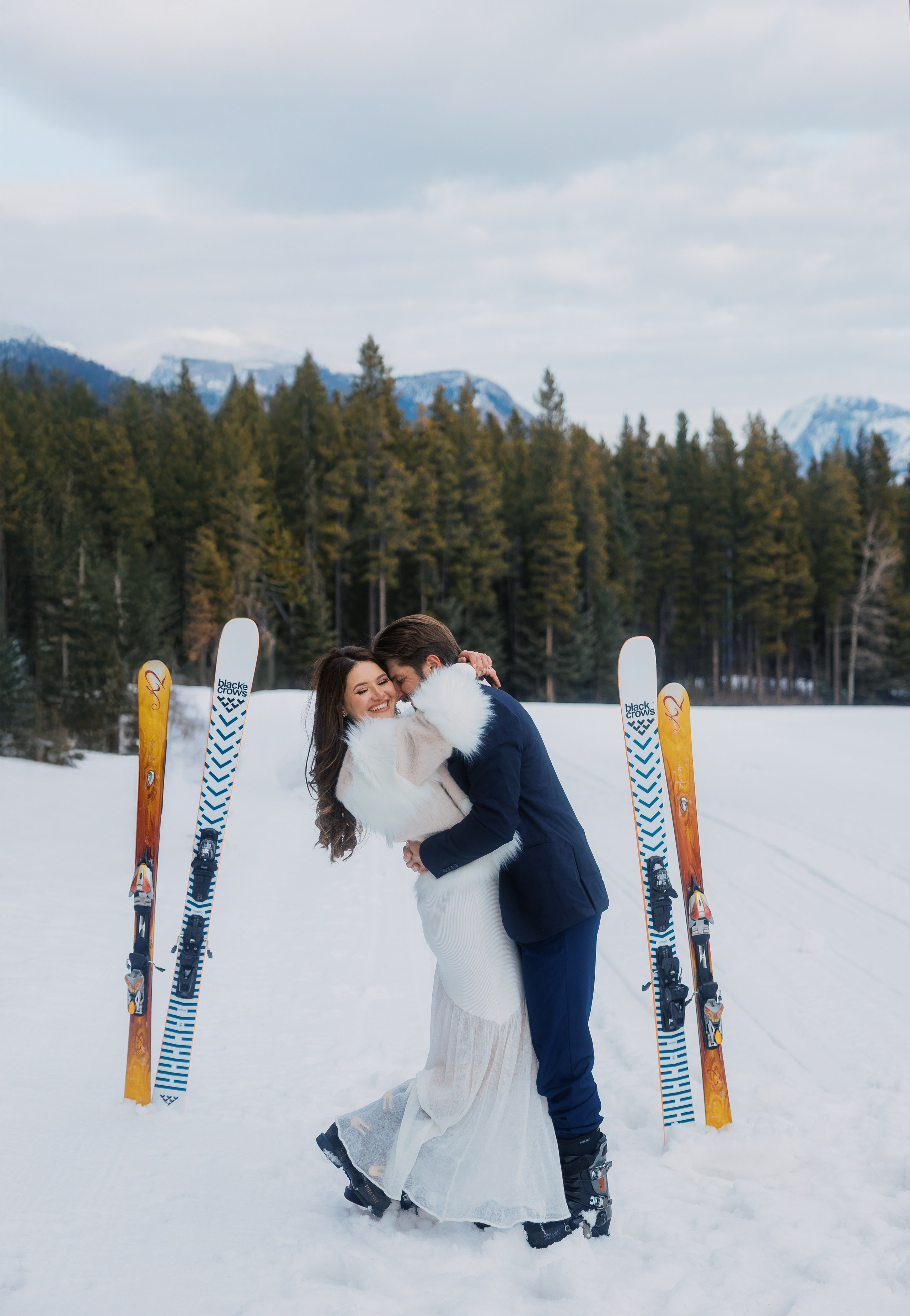Ski engagement session. Home